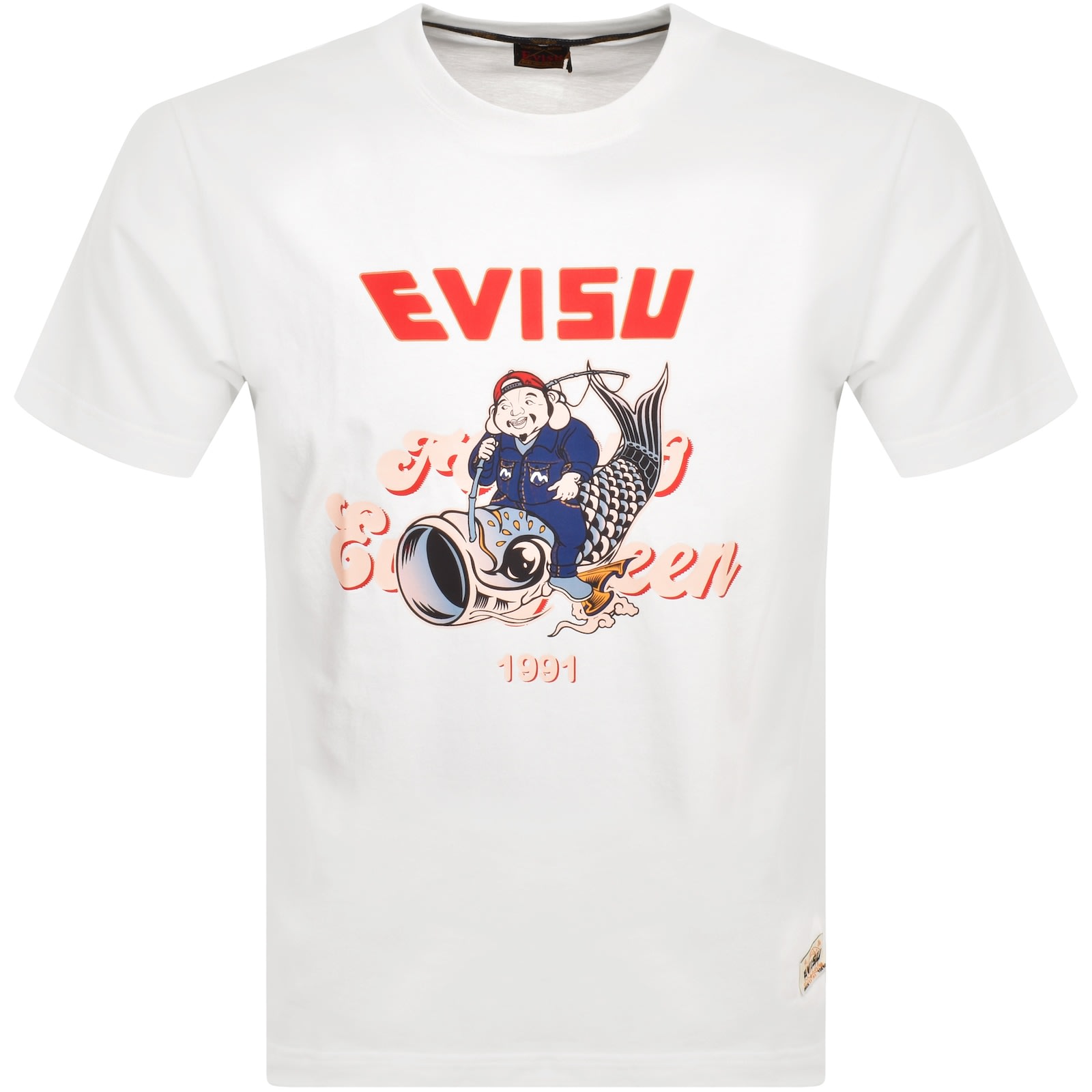 Evisu Logo T Shirt White Mainline Menswear Denmark