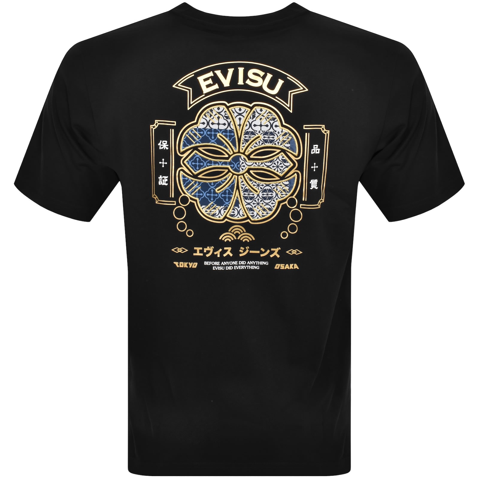 Evisu Logo T Shirt Black