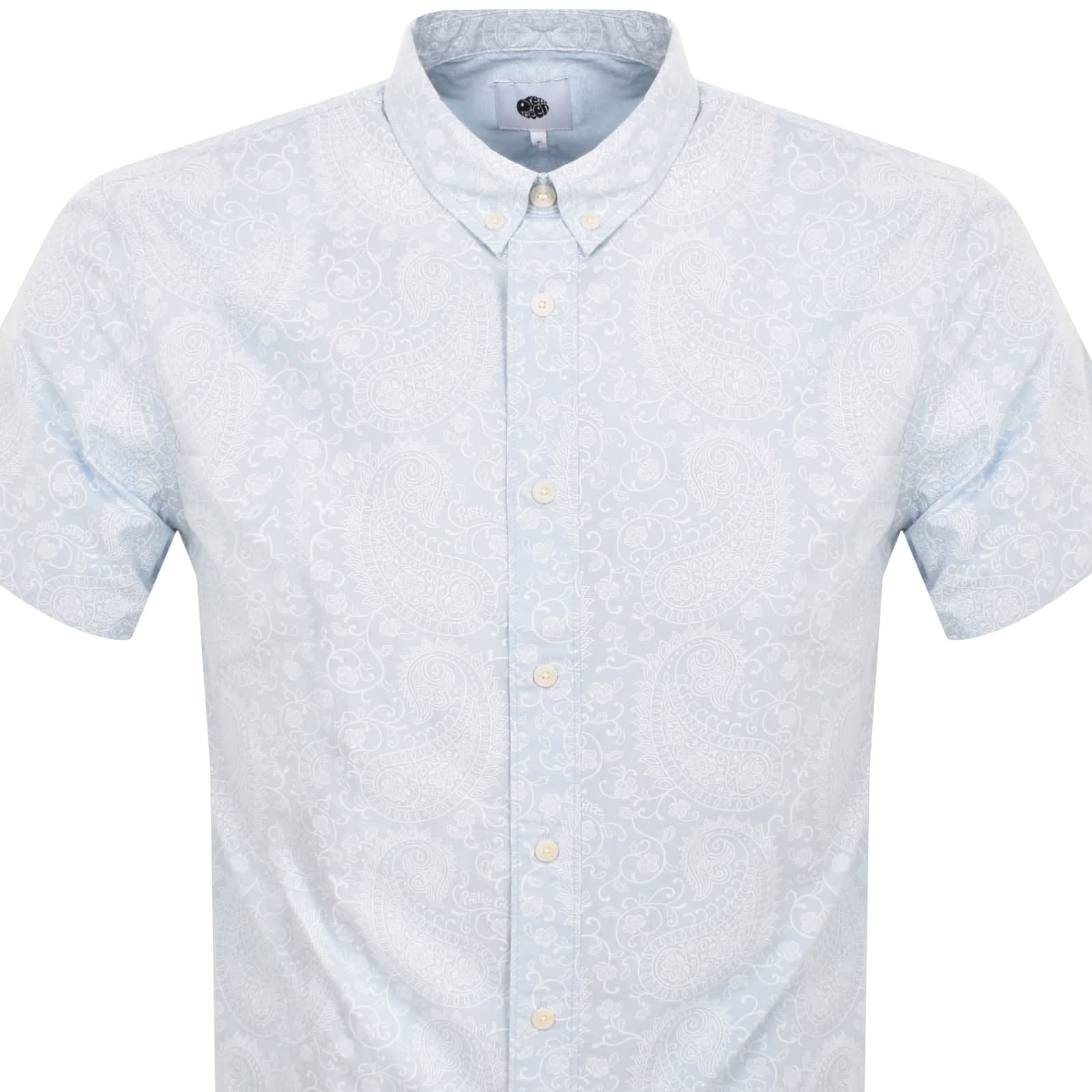 Mens short sleeve paisley shirt hotsell