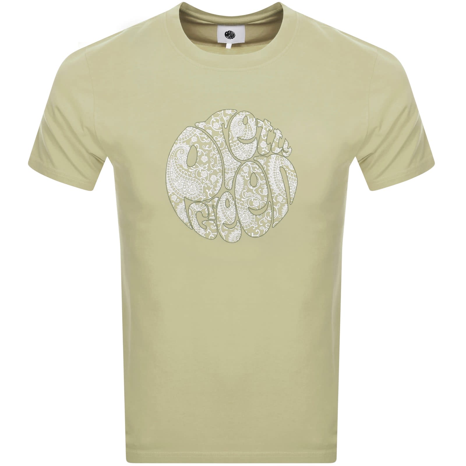 Pretty Green Paisley Logo T Shirt Green | Mainline Menswear United States