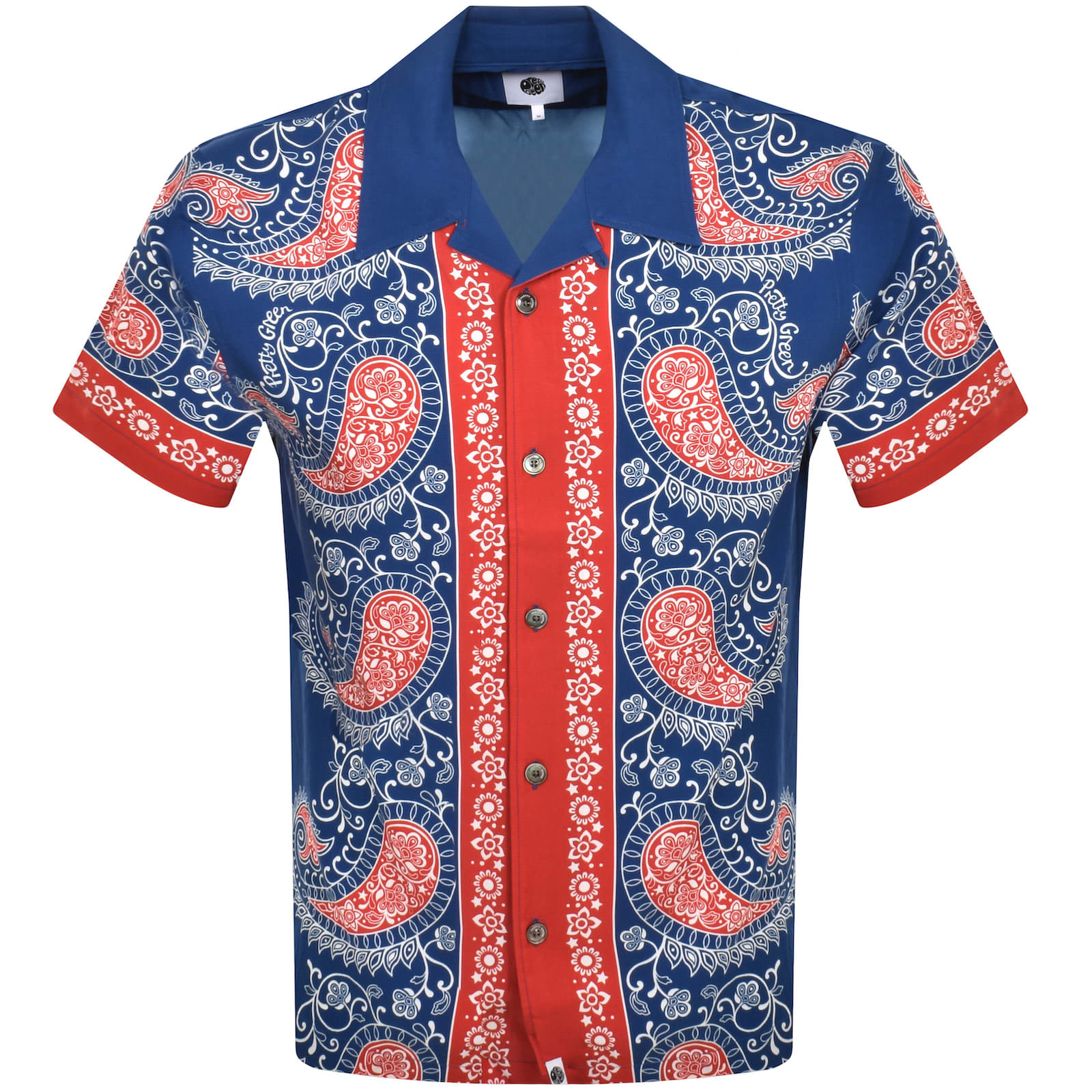 Mens short sleeve paisley shirt hotsell