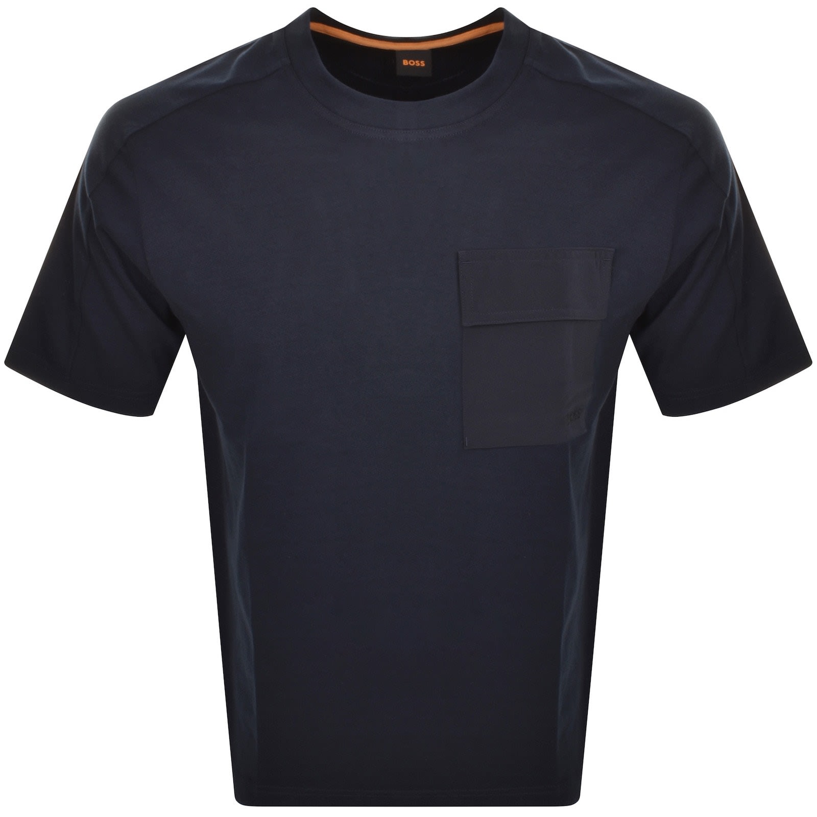 BOSS Te Pocket Cargo T Shirt Navy