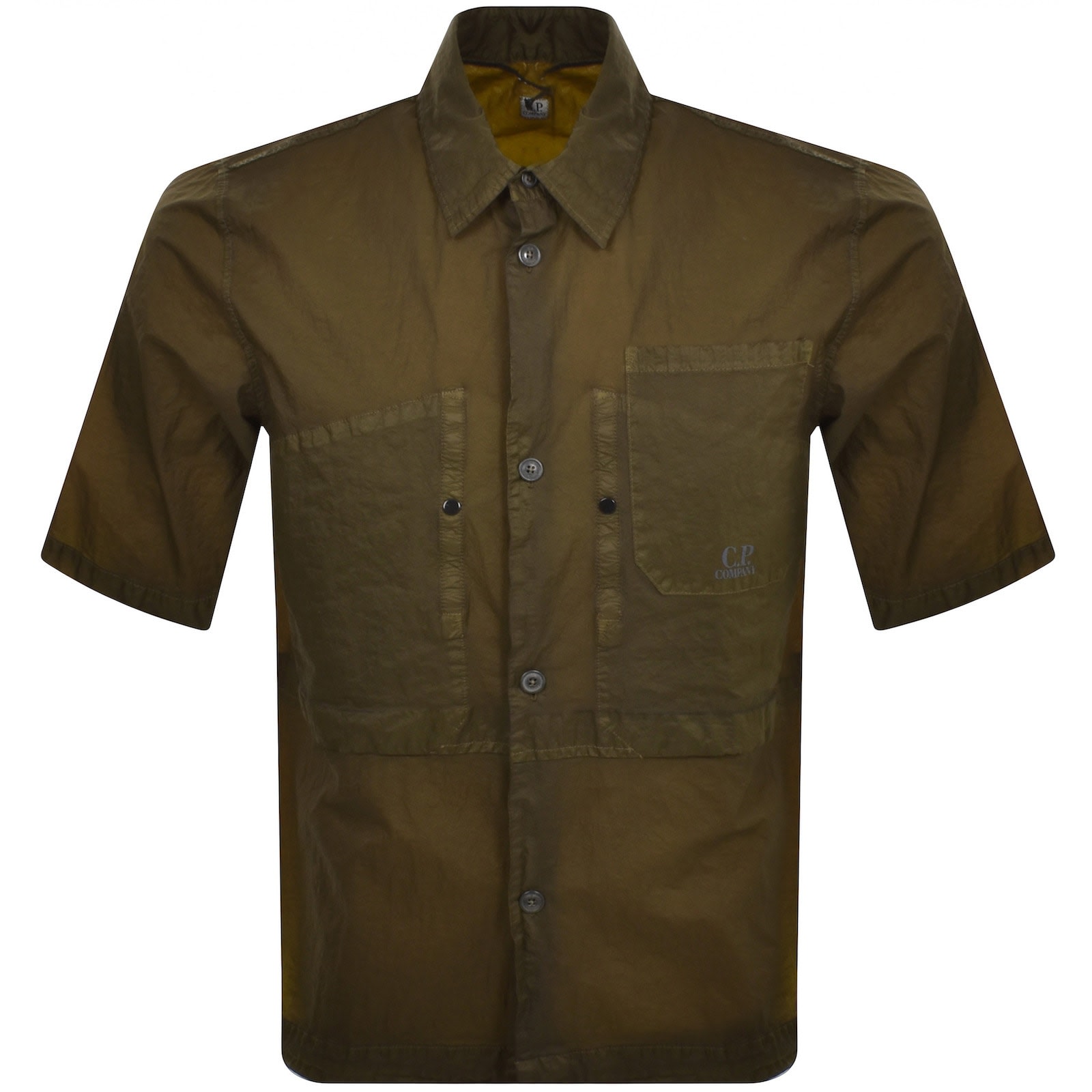 Tシャツ・カットソー C.P. COMPANY Men T-shirt Green 18CMTS087A006374G 683 CP Company Logo Men's T-Shirt Green 16CMTS231A005697G-626