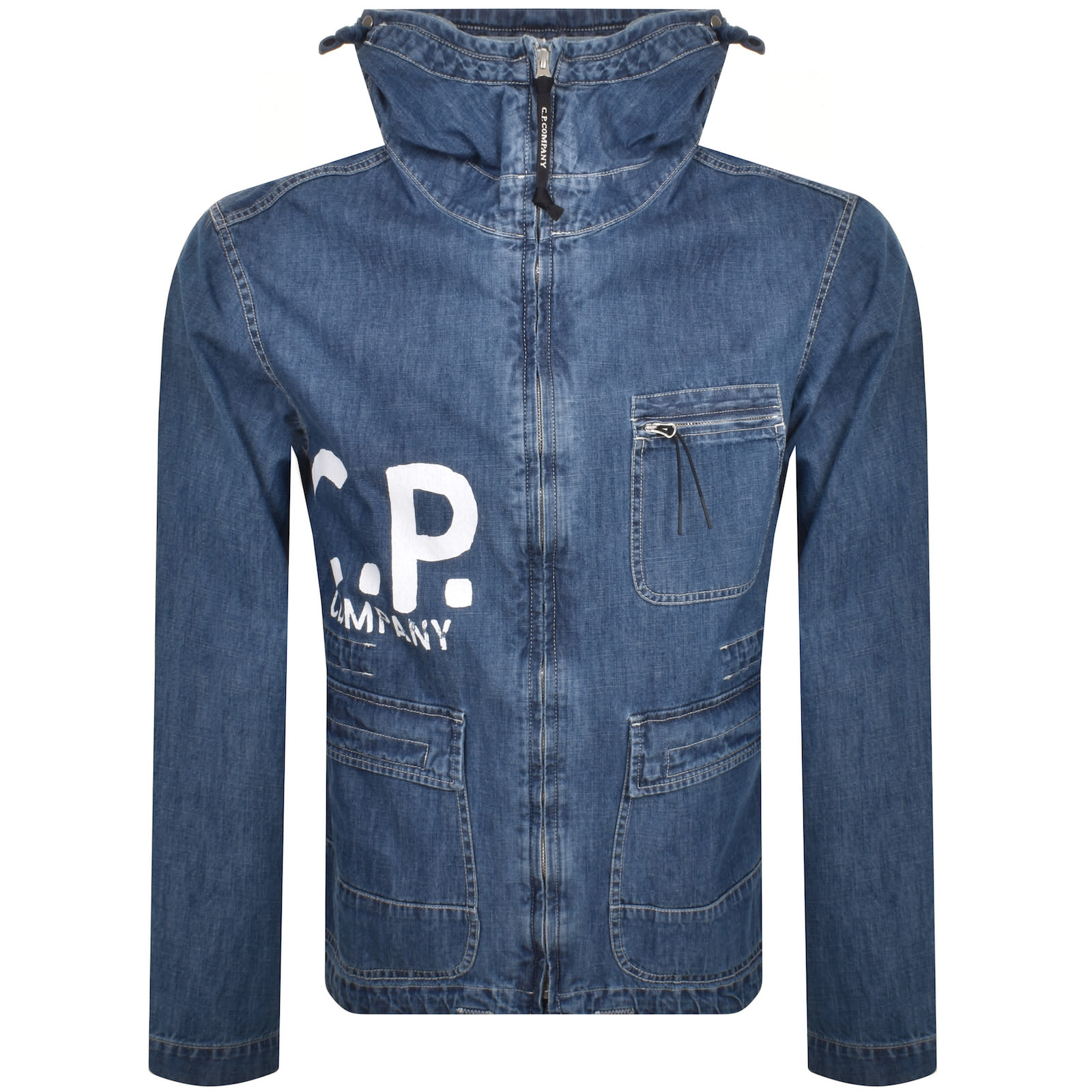 Cp company soft shell jacket blue on sale