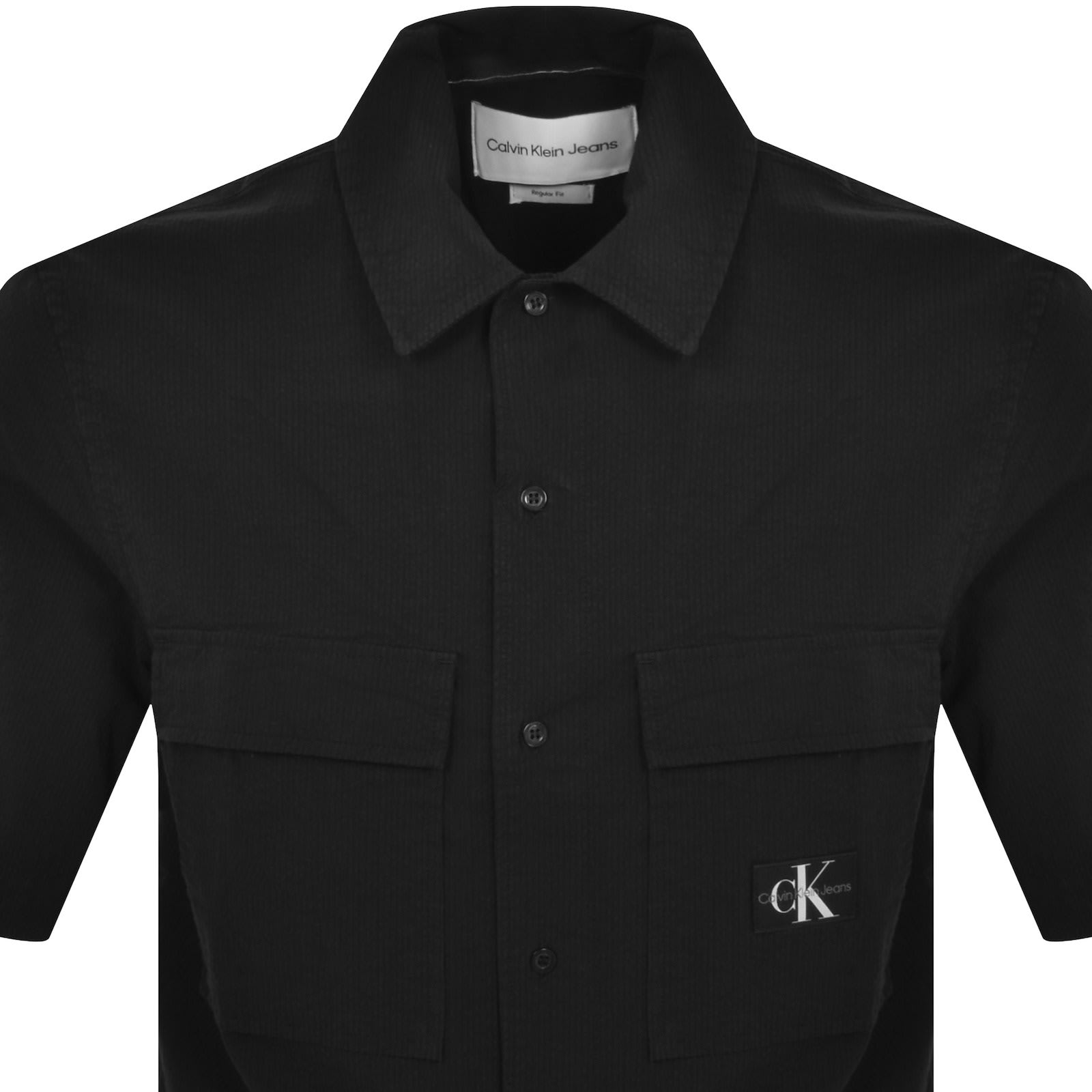 Black calvin klein dress shirt hot sale