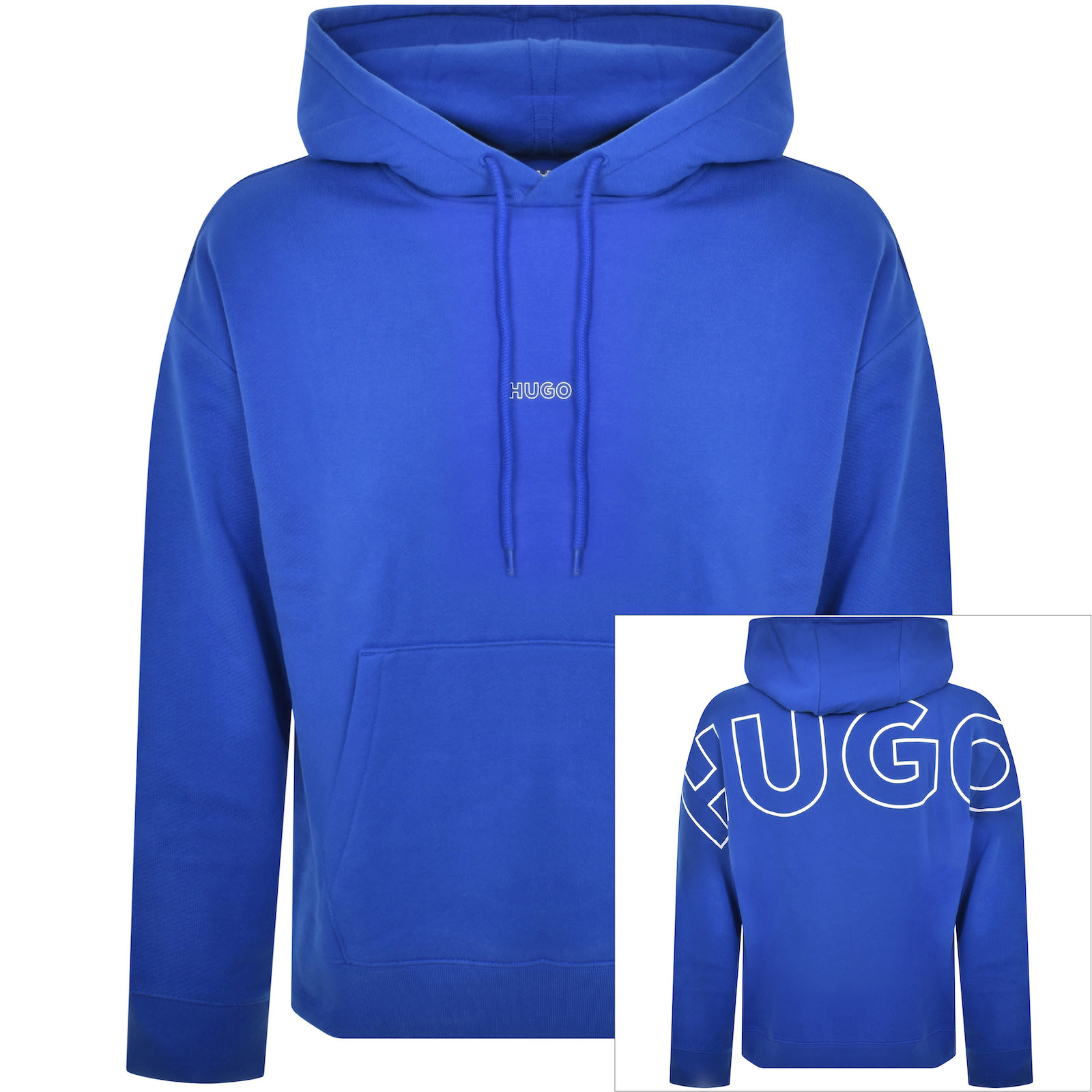 Hugo boss blue hoodie deals