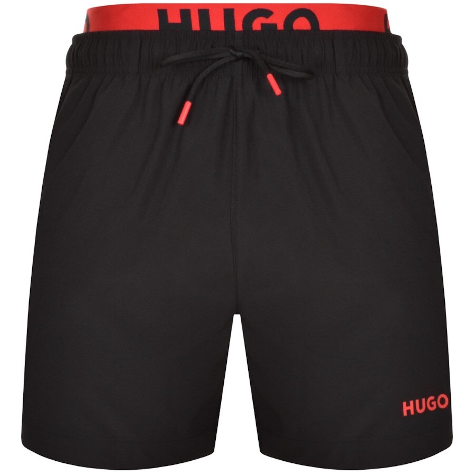 HUGO FLEX Swim Shorts Black Mainline Menswear