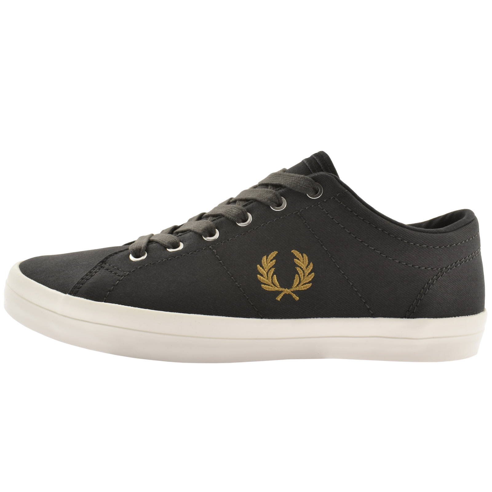 Fred Perry Baseline Twill Trainers Grey Mainline Menswear