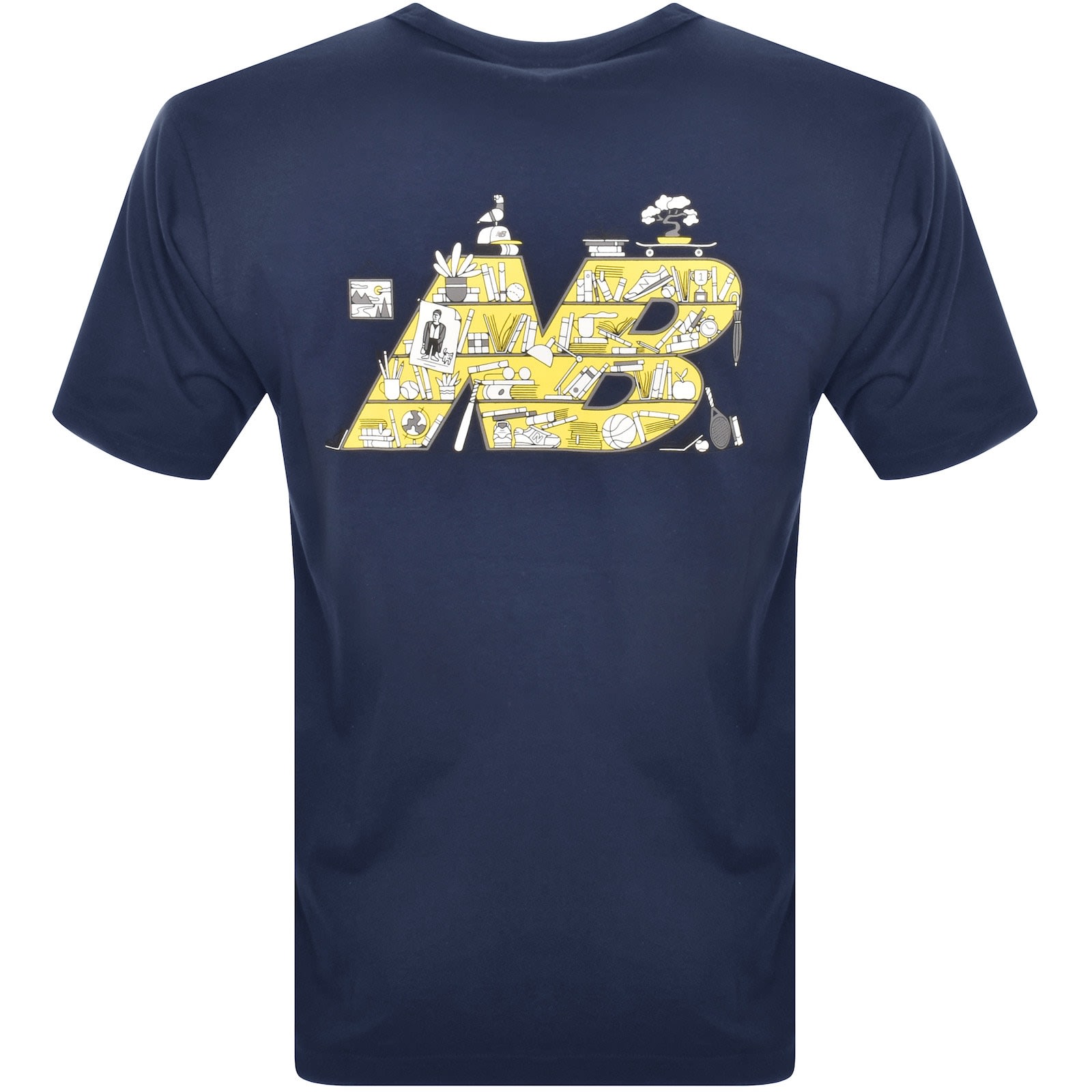 New Balance Bookshelf Logo T Shirt Navy Mainline Menswear Ireland