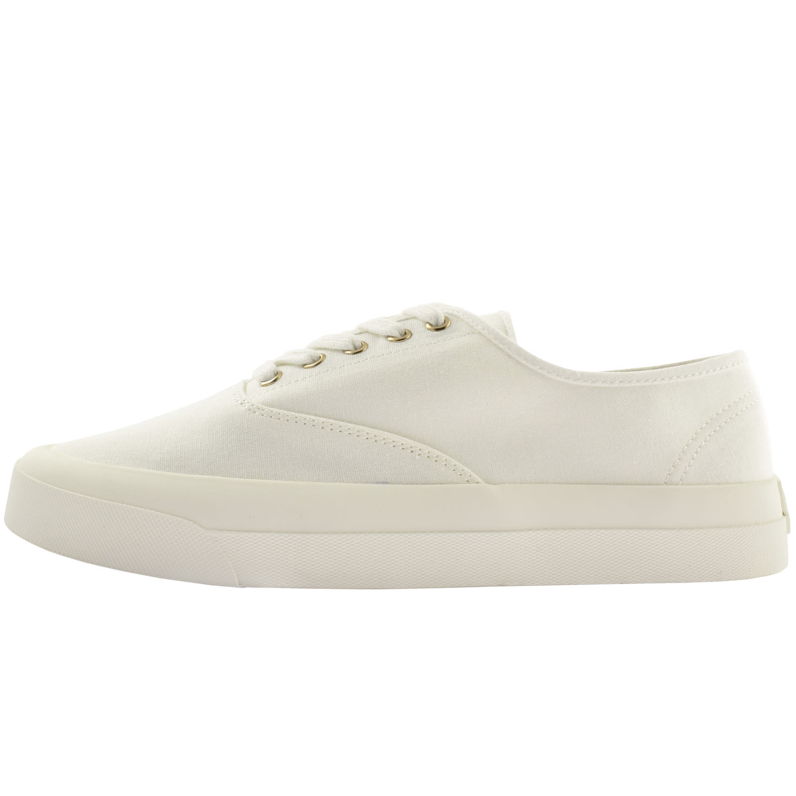 Maison Kitsune Canvas Trainers Off WhiteMaison Kitsune Canvas Trainers Off White Male 11 45