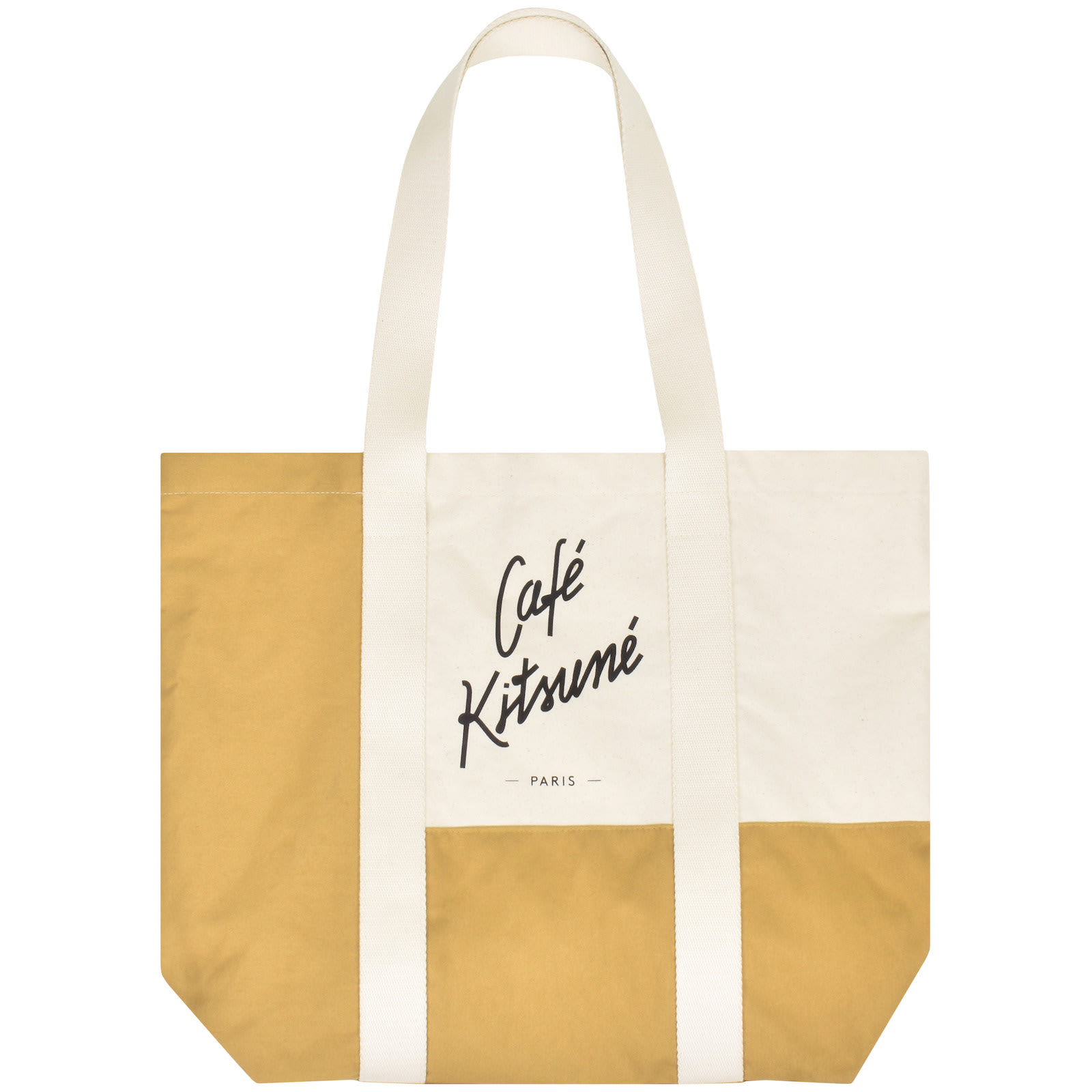 Maison Kitsune Cafe Kitsune Tote Bag Beige Mainline Menswear Denmark