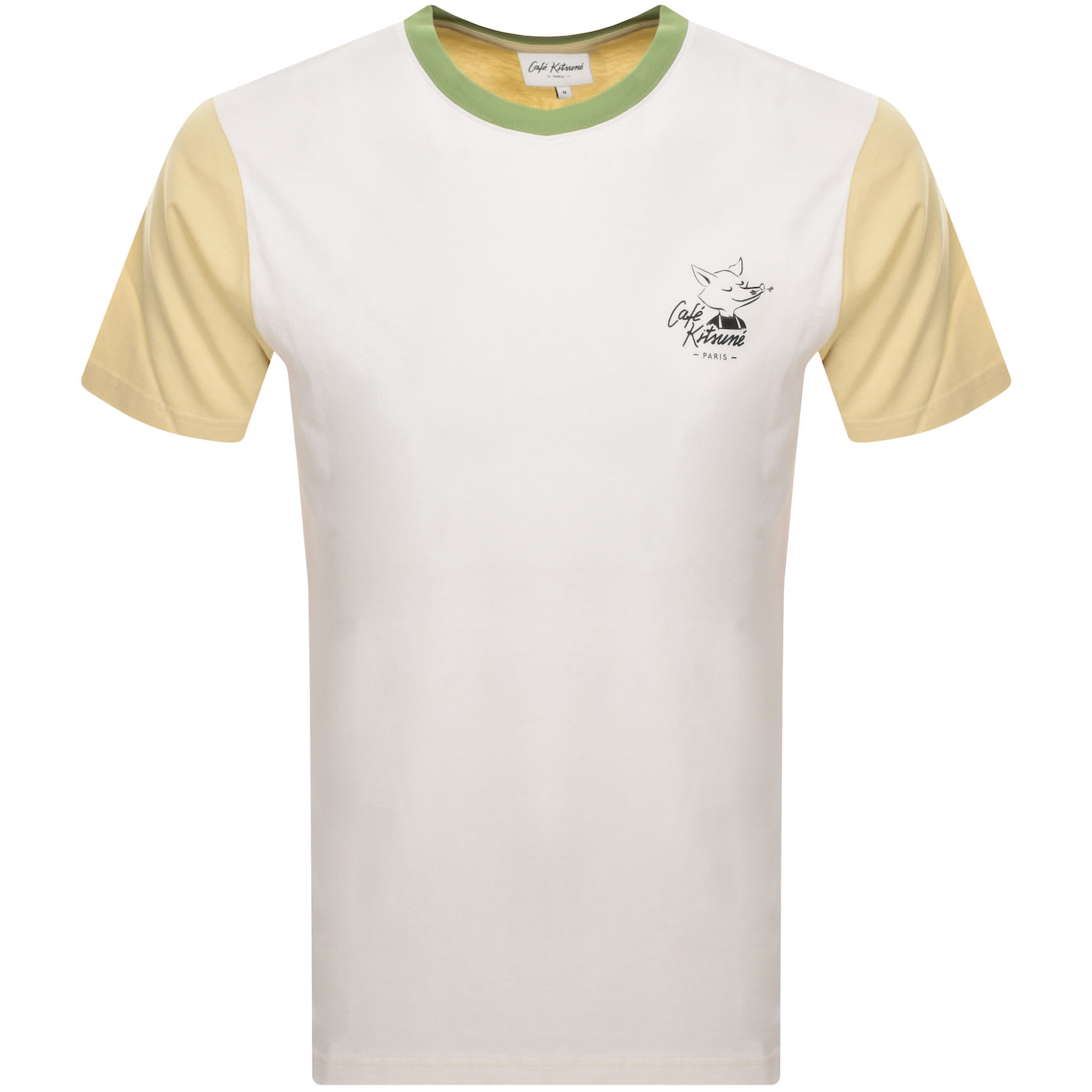 Maison Kitsune Cafe Kitsune T Shirt Beige