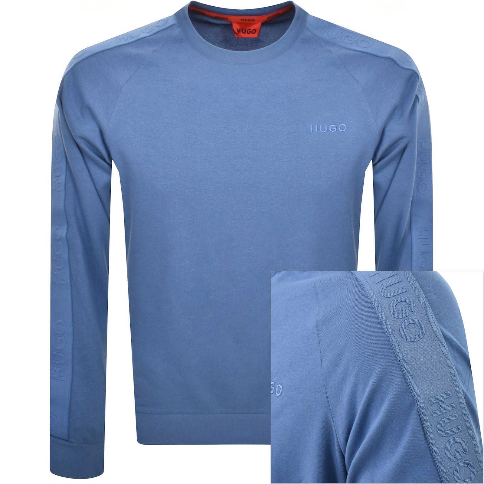 HUGO Tonal Sweatshirt Blue Mainline Menswear Denmark