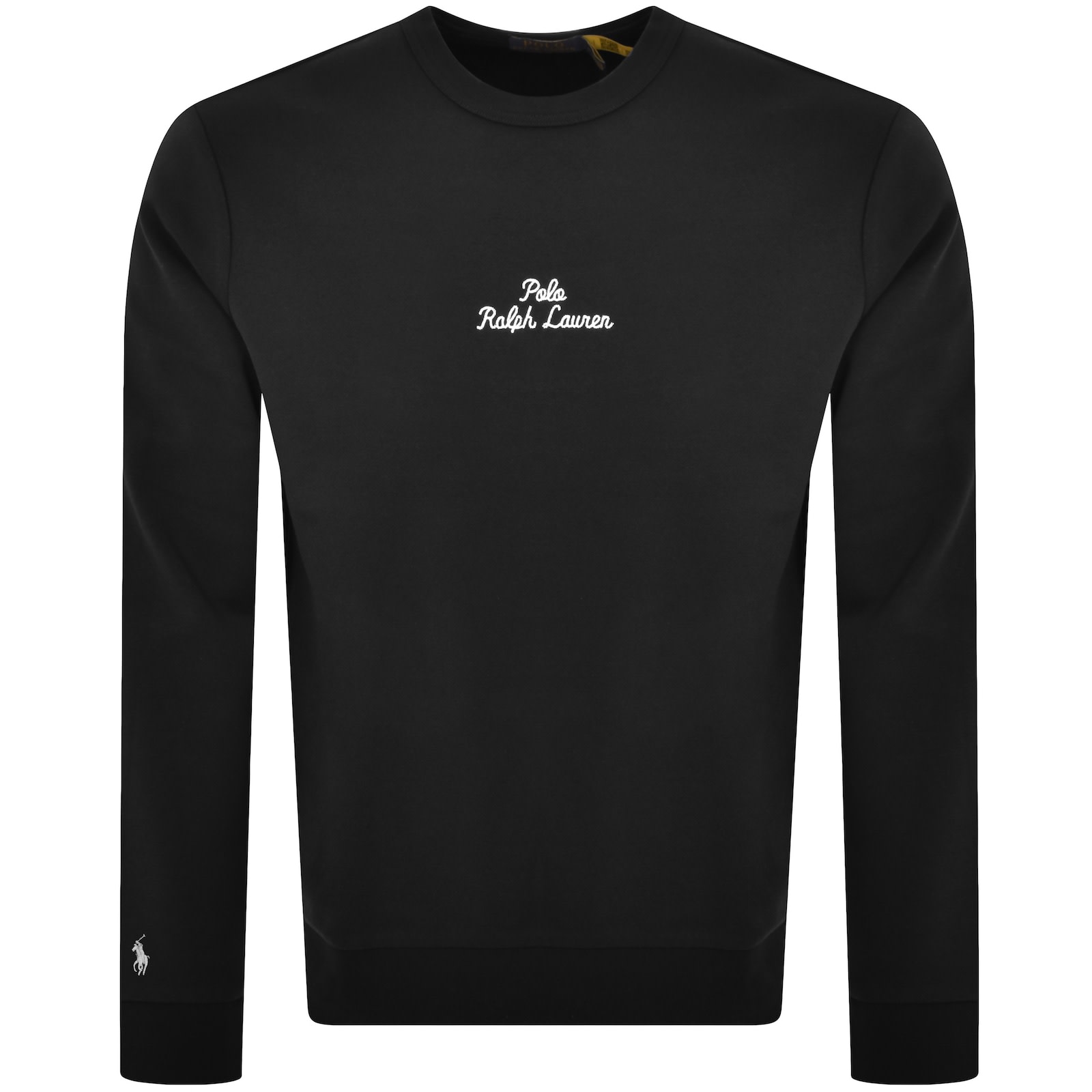 Black crew neck sweatshirt top