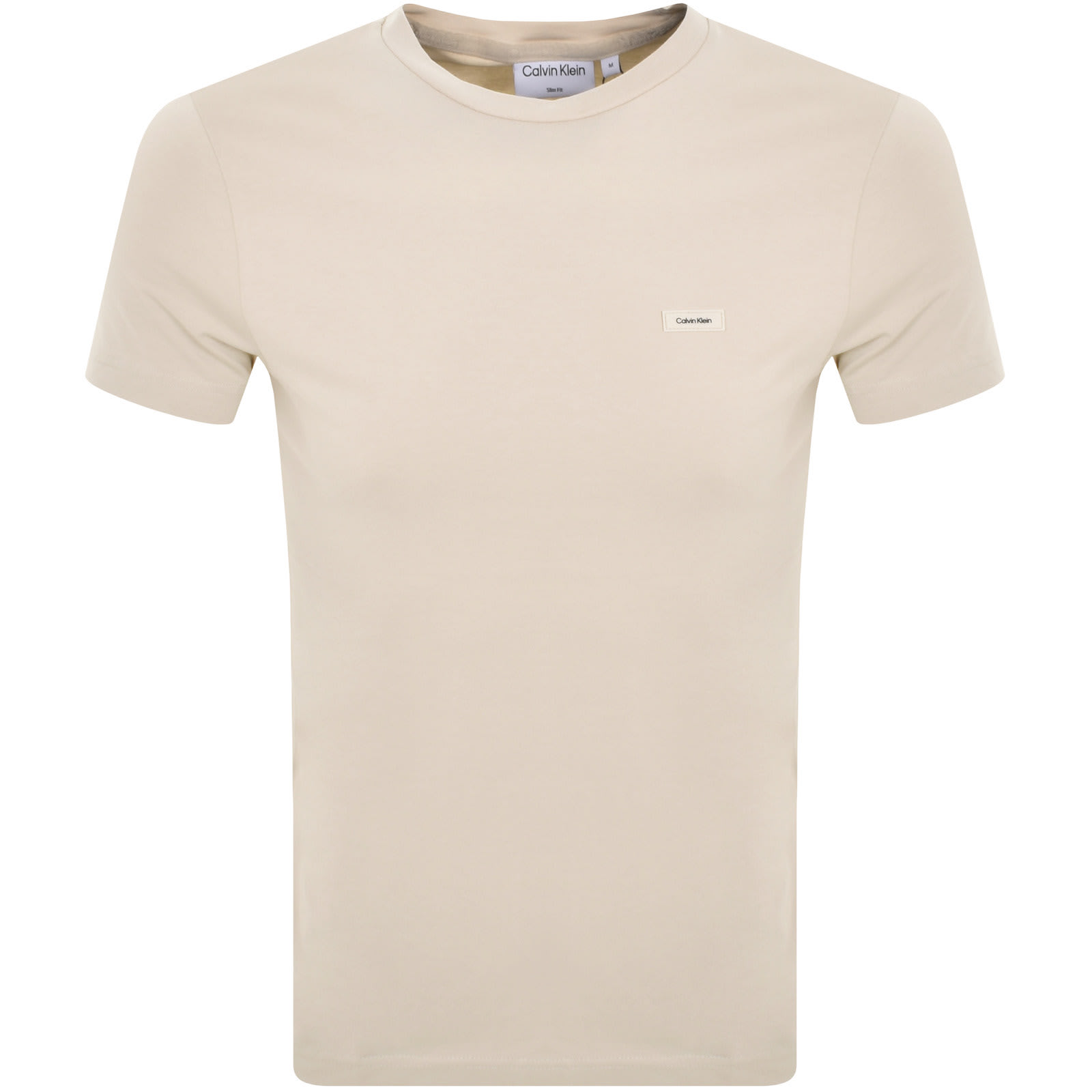 Calvin Klein Logo T Shirt Beige