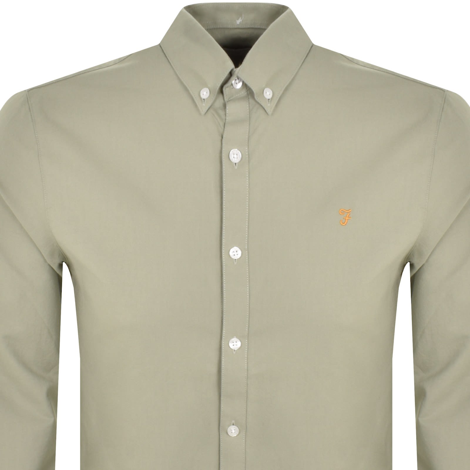Farah Vintage Brewer Long Sleeve Shirt Green Mainline Menswear Denmark