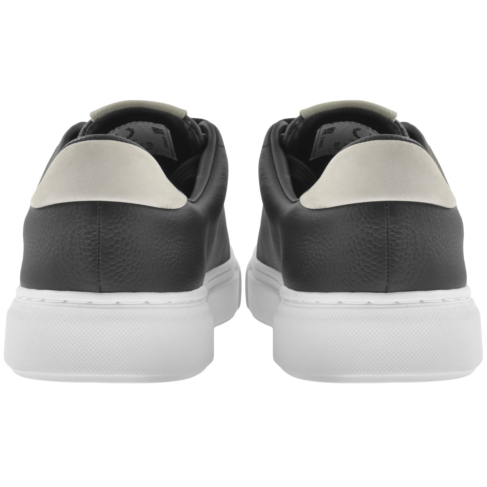 Black leather trainers with white soles store