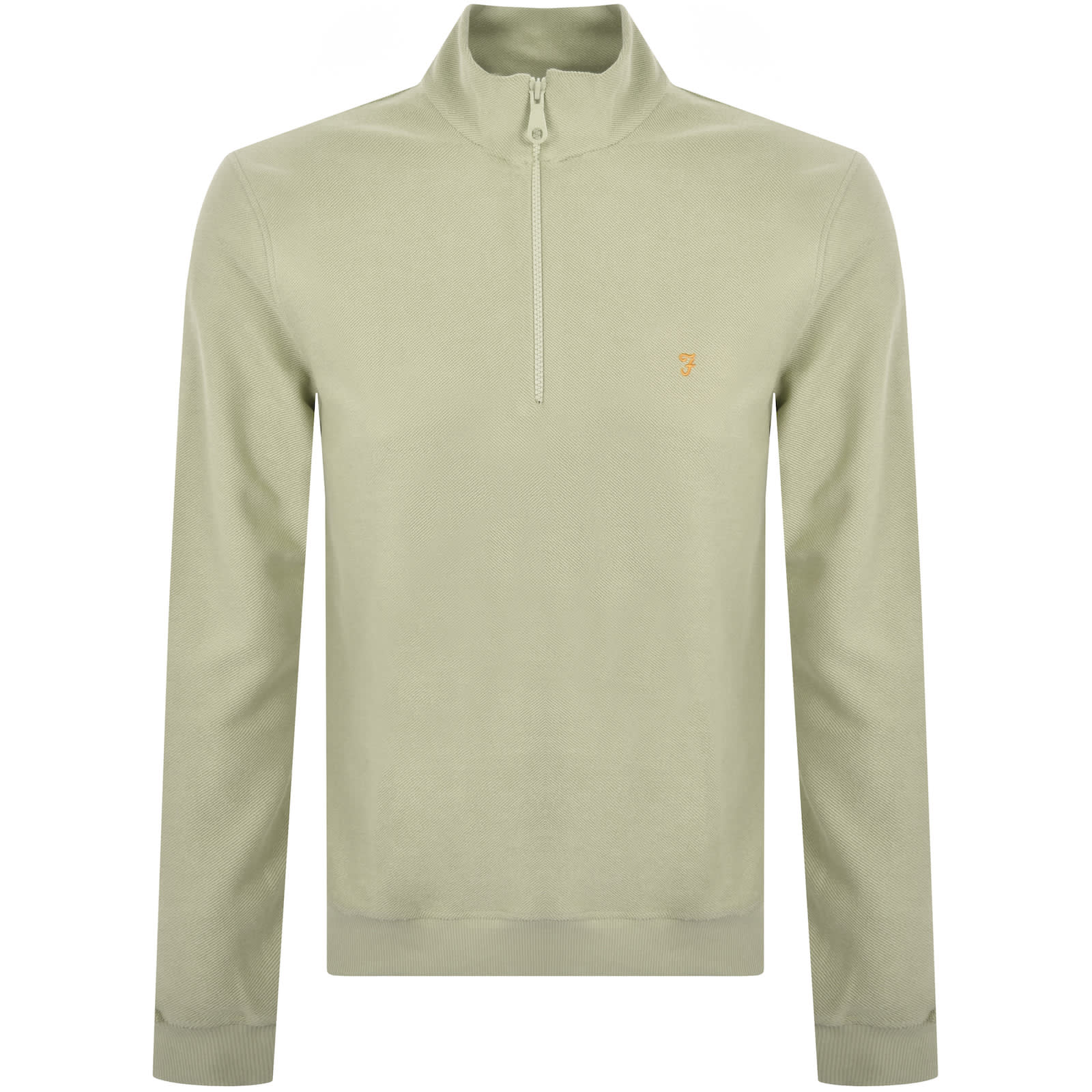Farah Vintage Weah Half Zip Sweatshirt Green