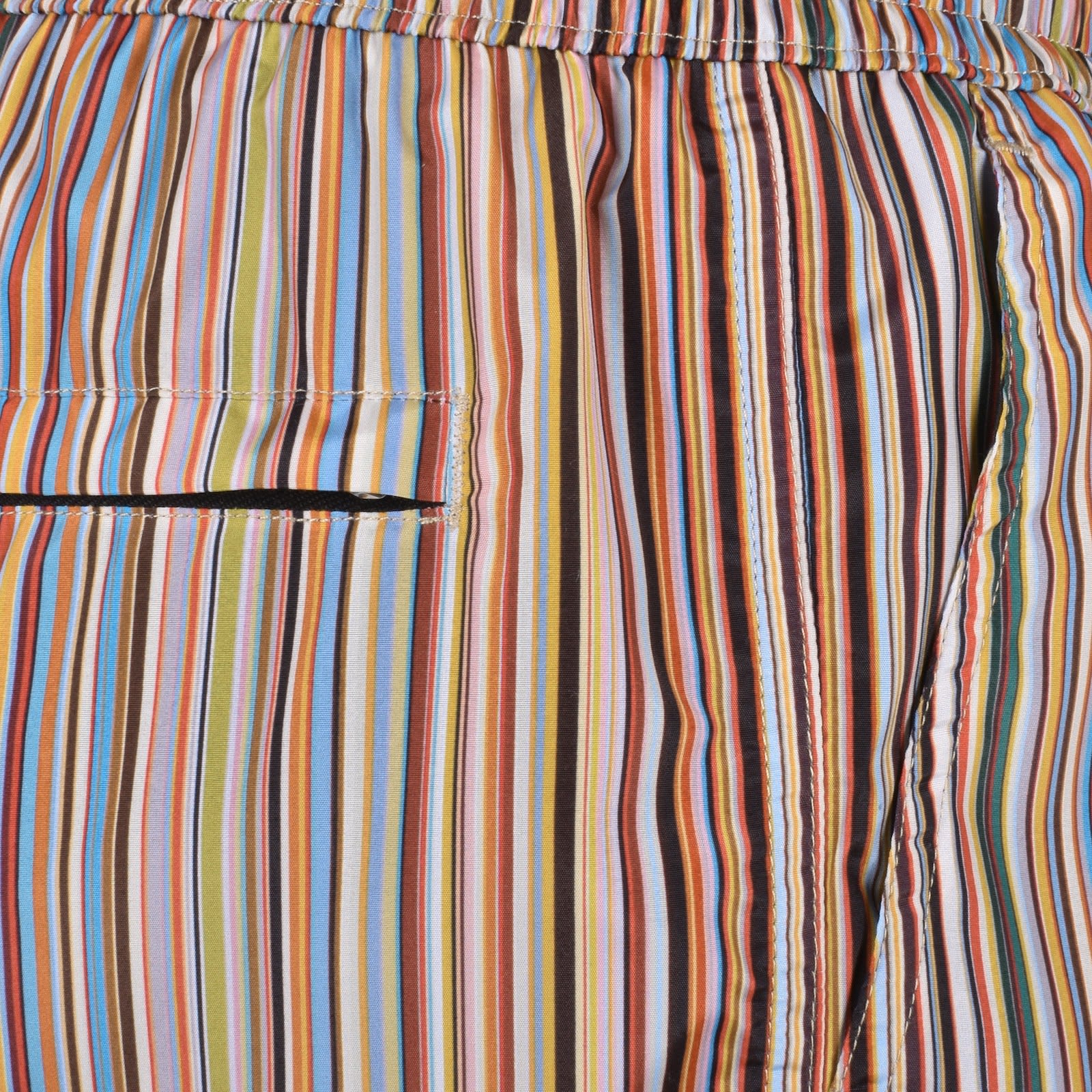 3 stripe swim shorts red top