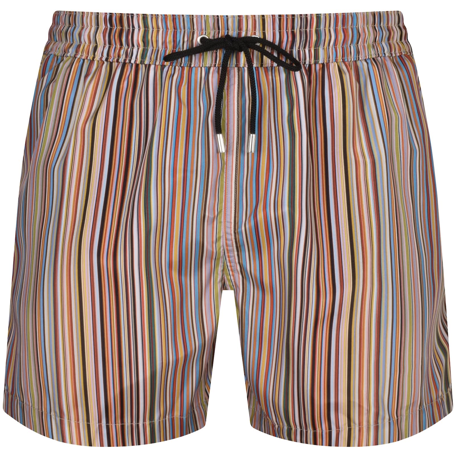 Paul Smith Stripe Swim Shorts Red