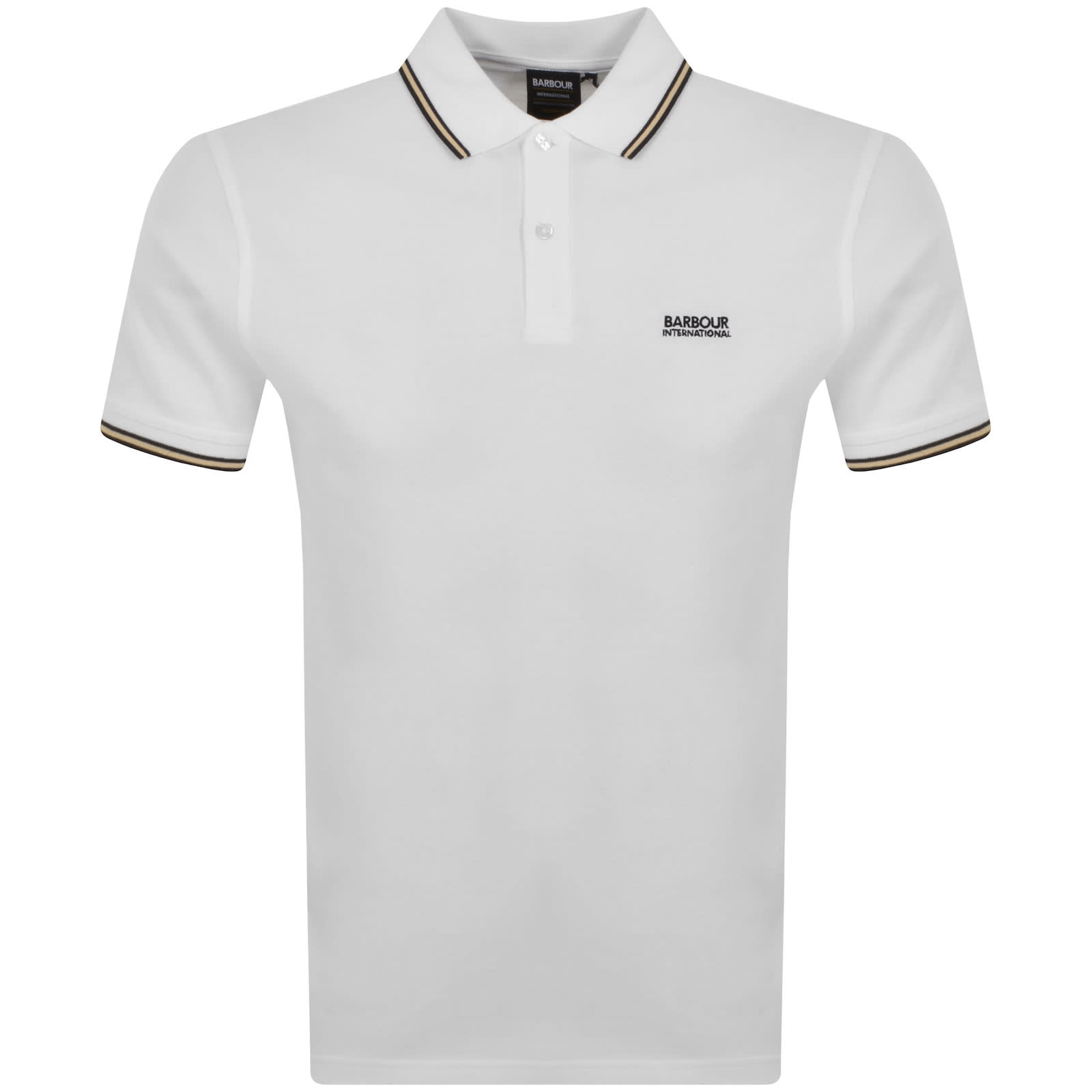 Barbour International Tipped Polo T Shirt White | Mainline Menswear
