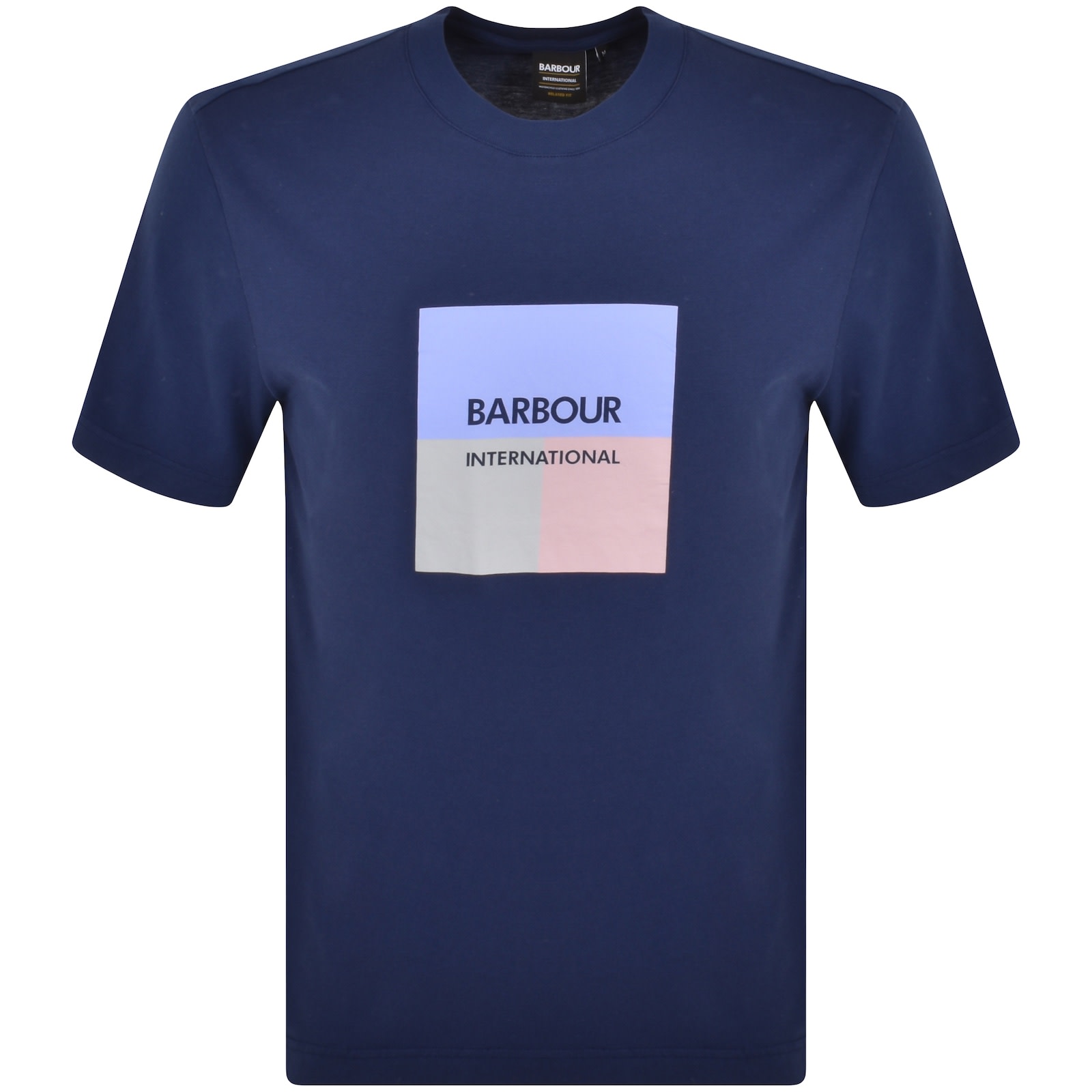 Barbour t shirt mens navy online