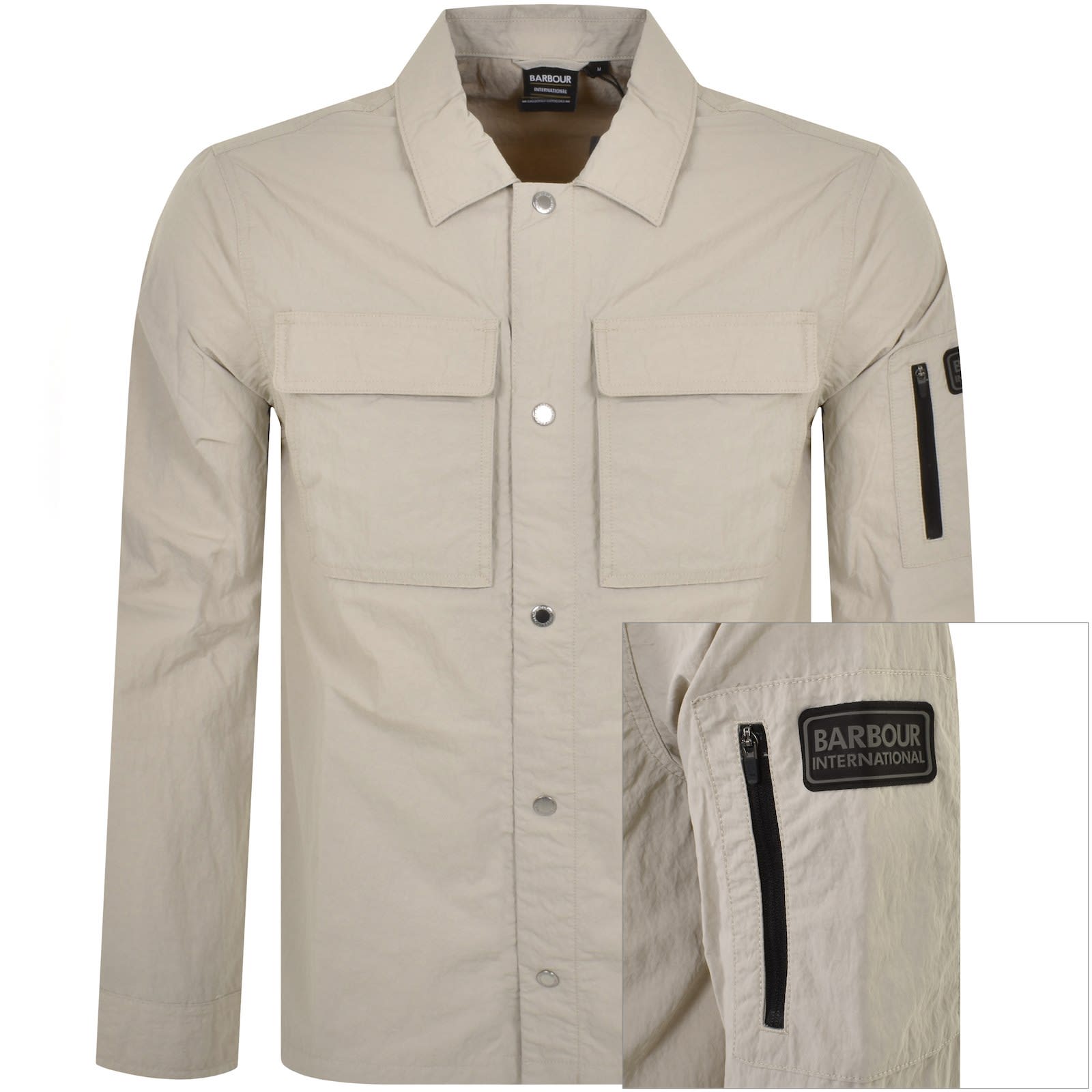 Barbour International Shutter Overshirt Beige Mainline Menswear