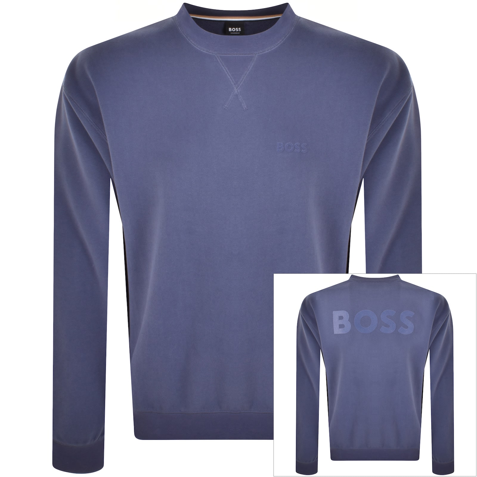 Boss navy sweatshirt deals