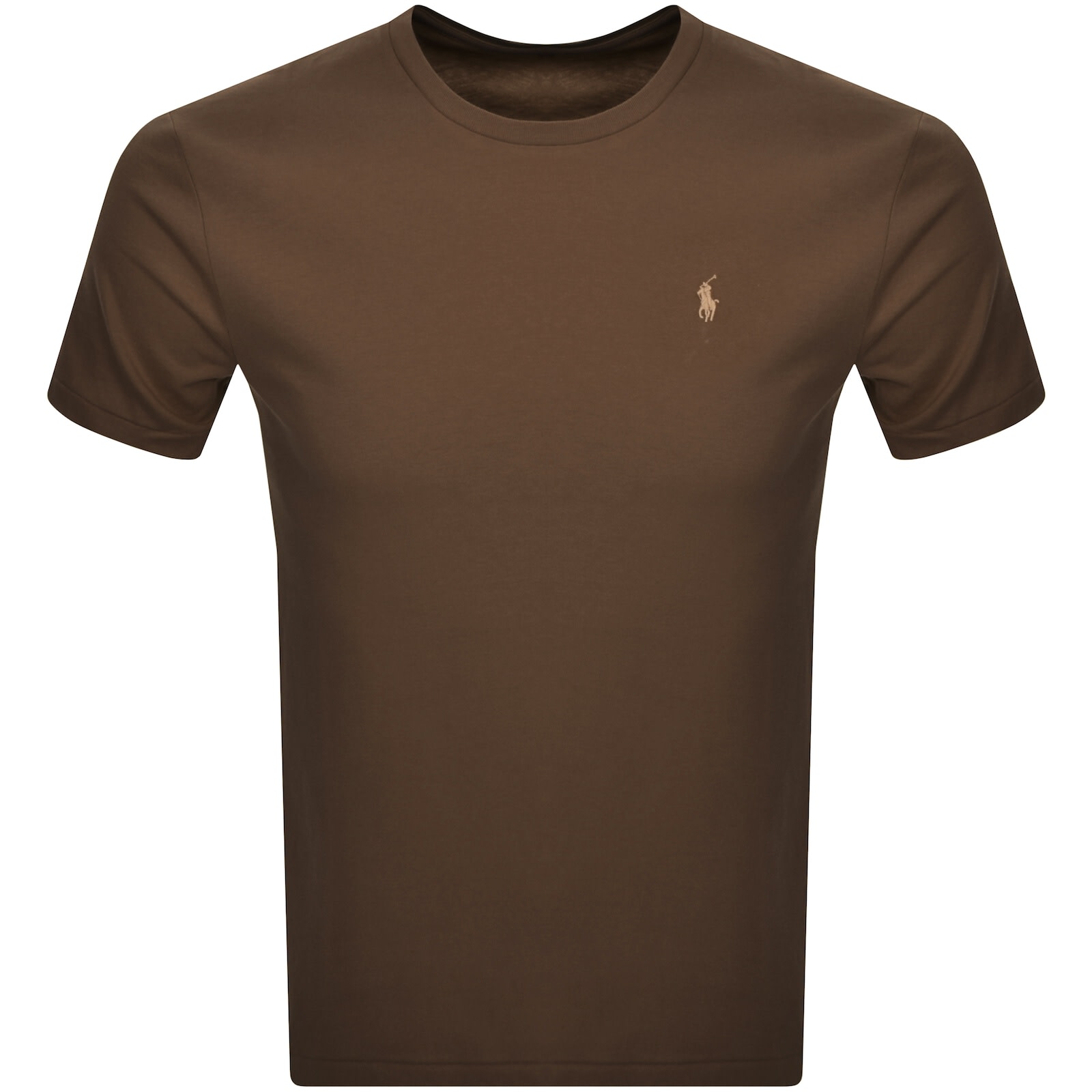 Ralph Lauren Crew Neck Slim Fit T Shirt Brown