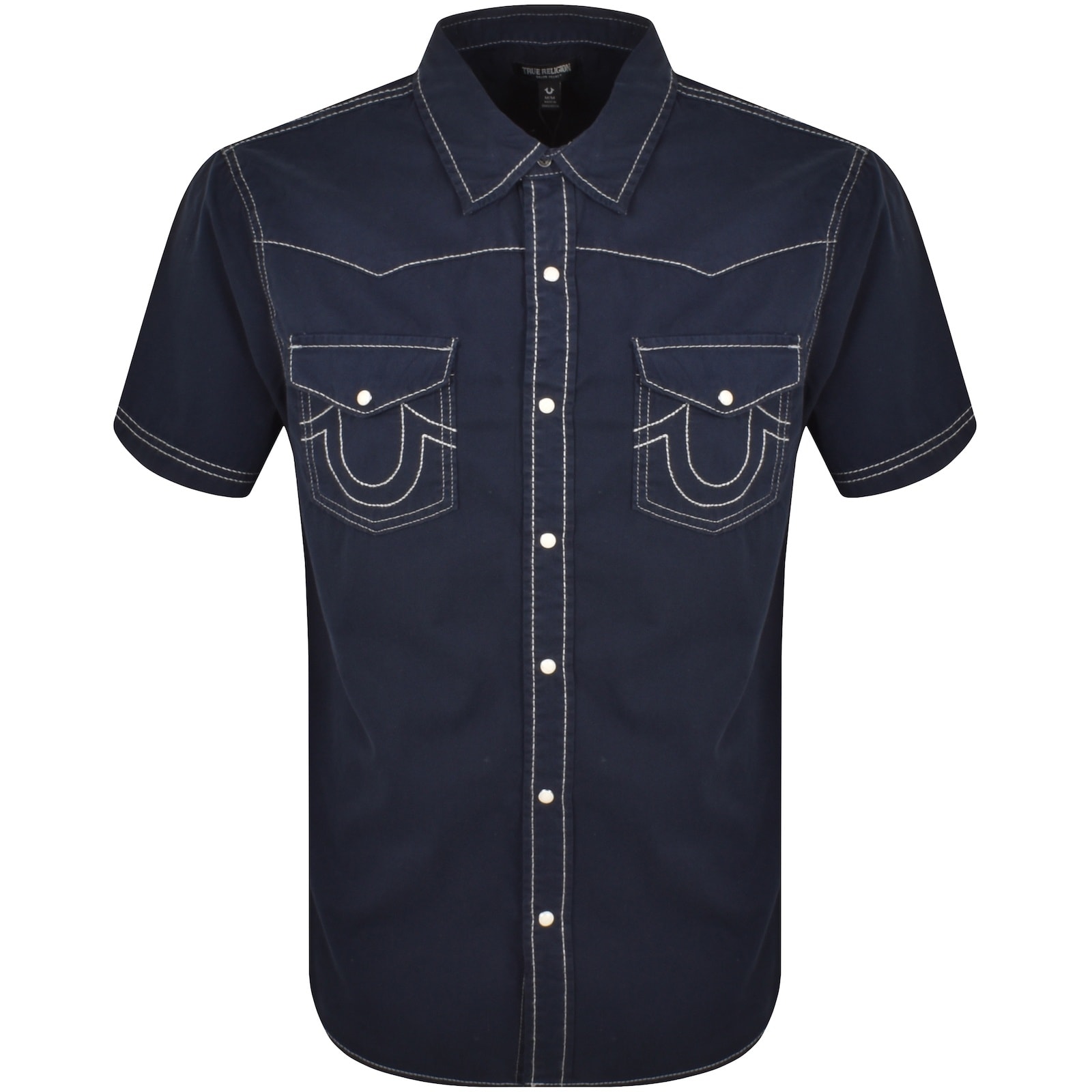 True Religion Big T Western Shirt Navy male Small