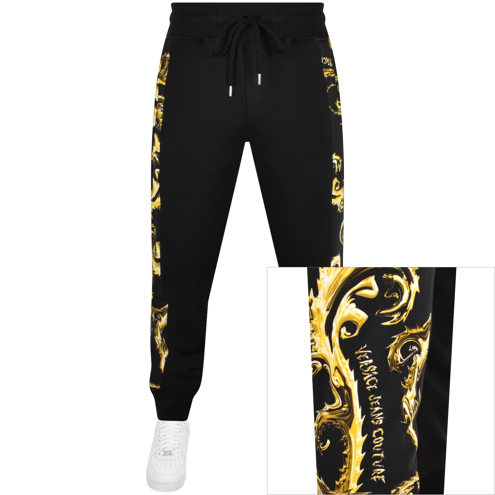 Versace Jeans Couture Logo Joggers Black Mainline Menswear Denmark