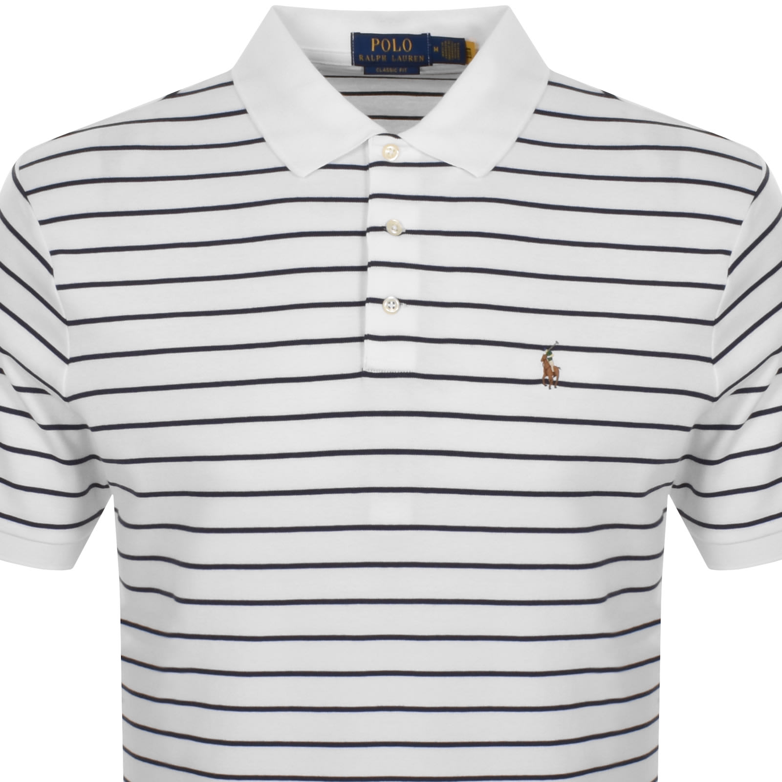 Ralph Lauren Striped Polo T Shirt White Mainline Menswear