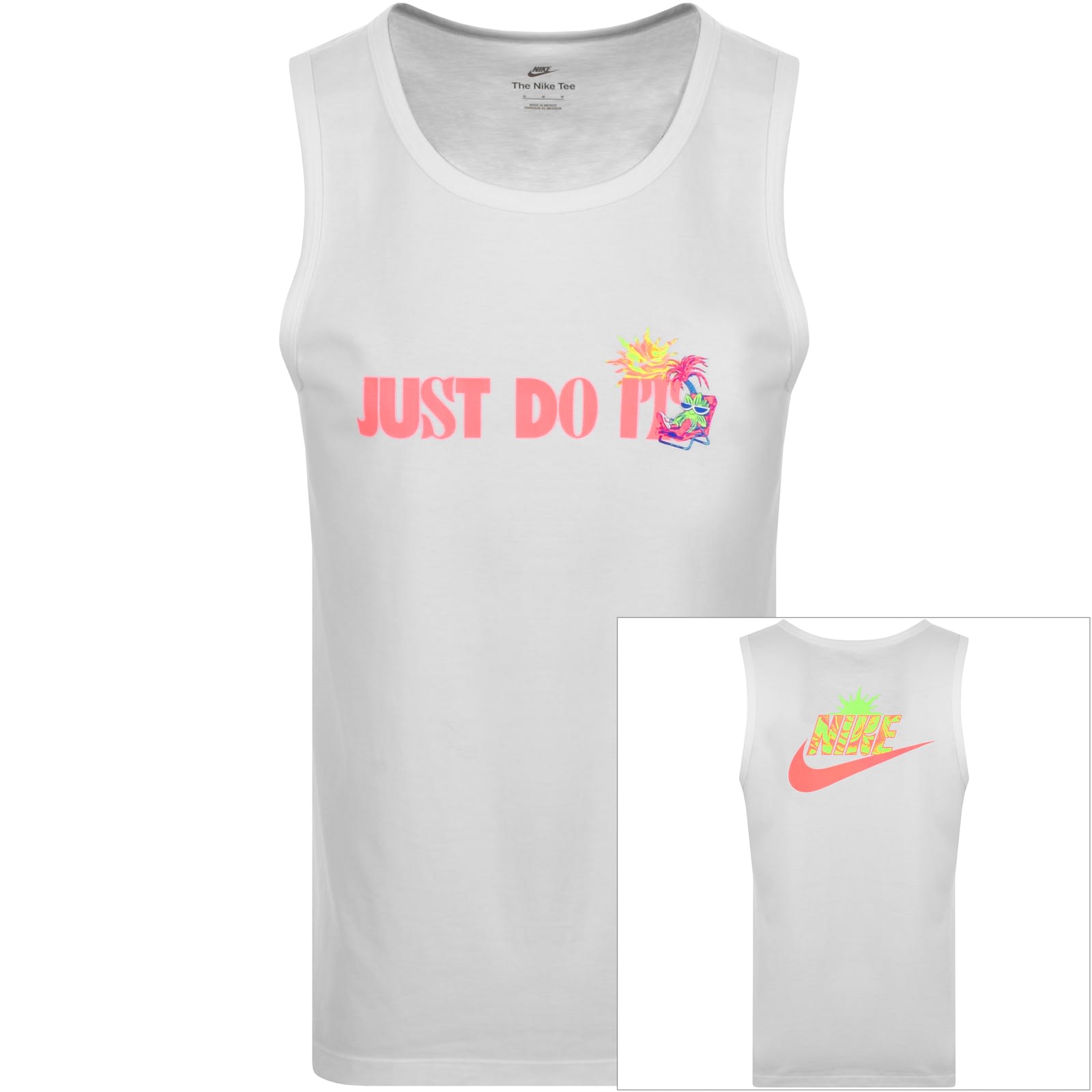 Nike Swoosh Vest T Shirt White Mainline Menswear