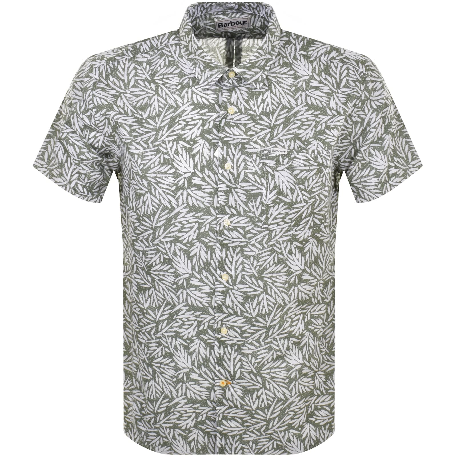 Barbour Jackstone Short Sleeved Shirt Green | Mainline Menswear 