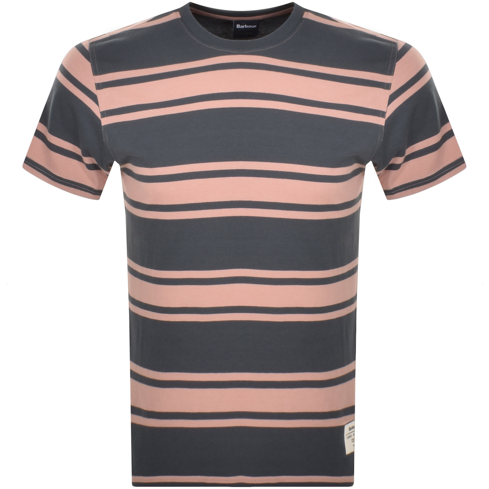Barbour Kilton Stripe T Shirt Grey