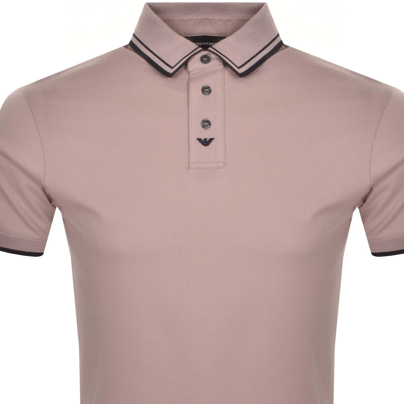 Emporio Armani Short Sleeved Polo T Shirt PinkEmporio Armani Short Sleeved Polo T Shirt Pink Male XXX Large