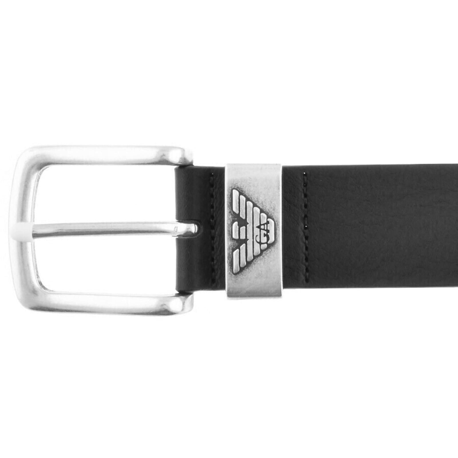 Emporio Armani Leather Belt Black Mainline Menswear United States