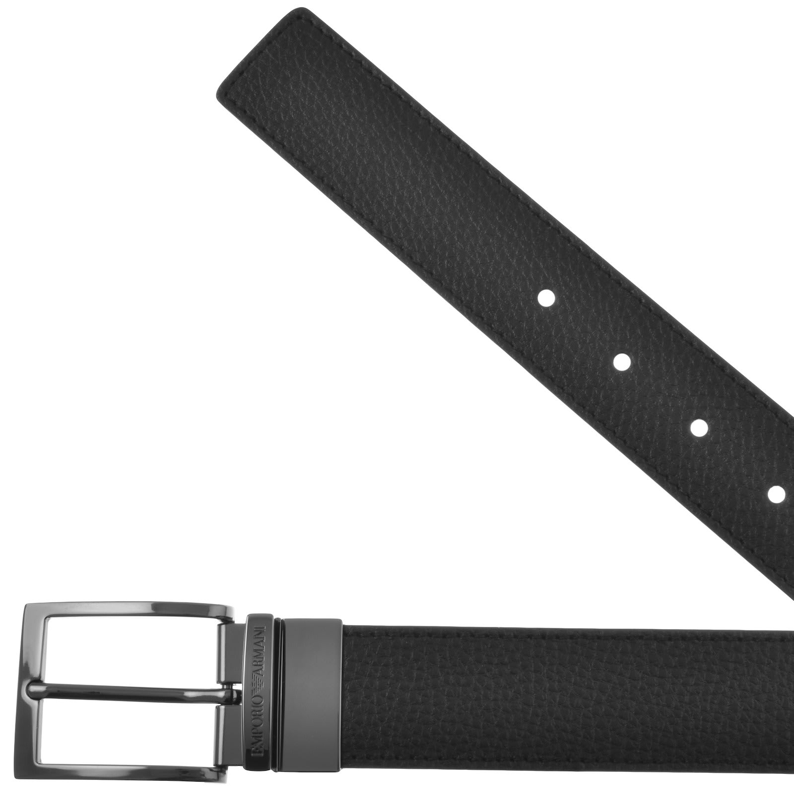 Emporio Armani Reversible Leather Belt Black Mainline Menswear