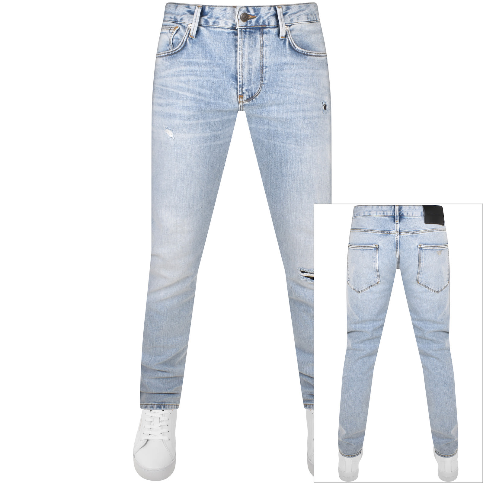 Emporio Armani J06 Slim Fit Jeans Light Wash Blue