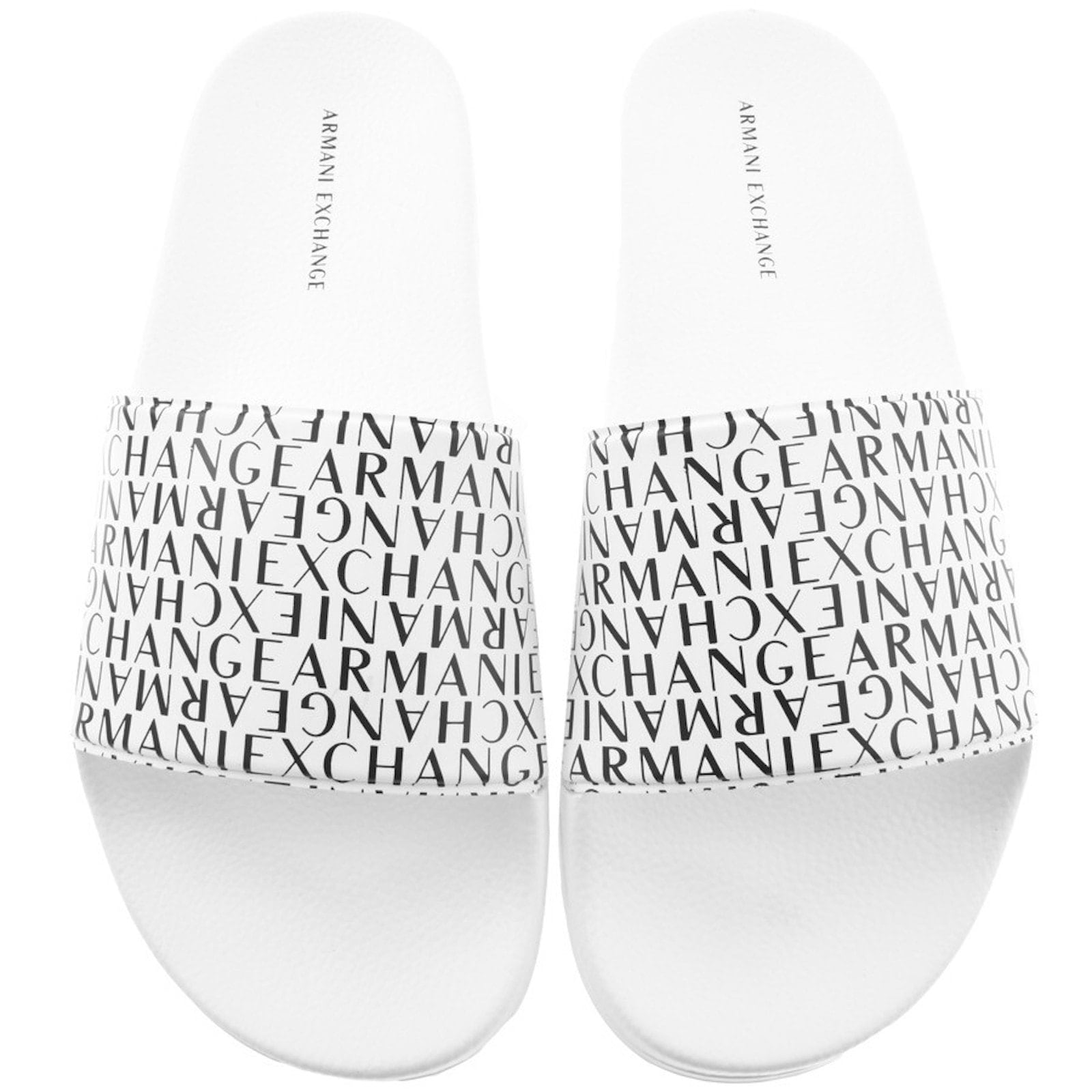 Armani sliders white online