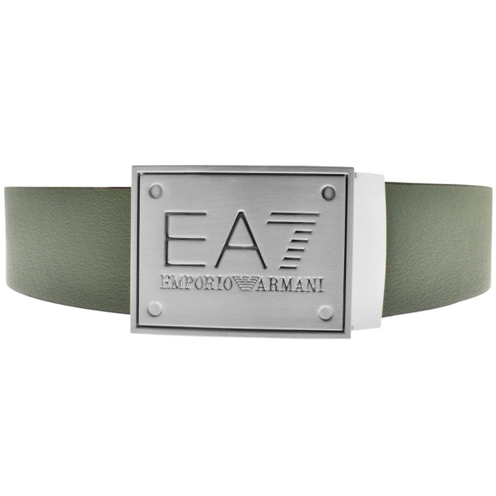 EA7 Emporio Armani Reversible Logo Belt Black