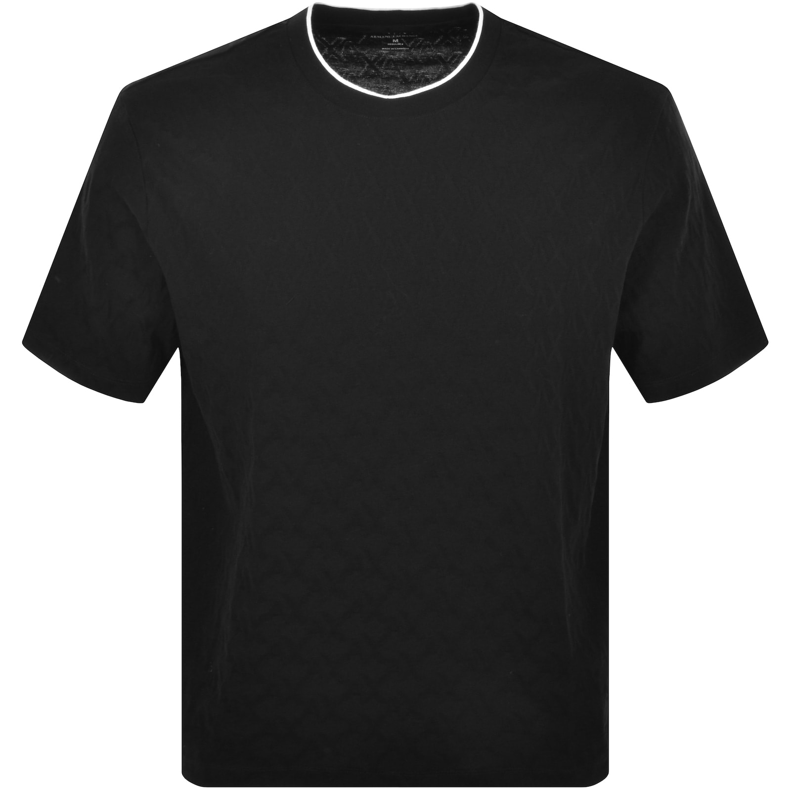 Armani exchange crew neck logo t shirt black shop