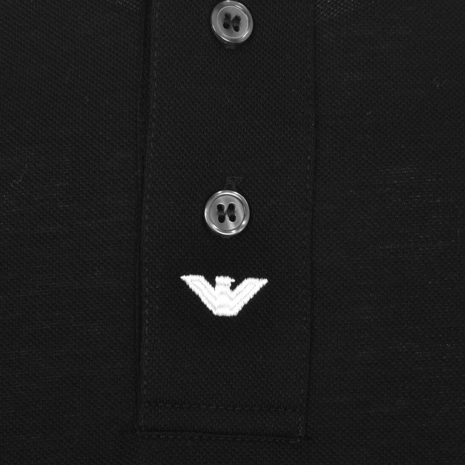 Armani long sleeve polo black top