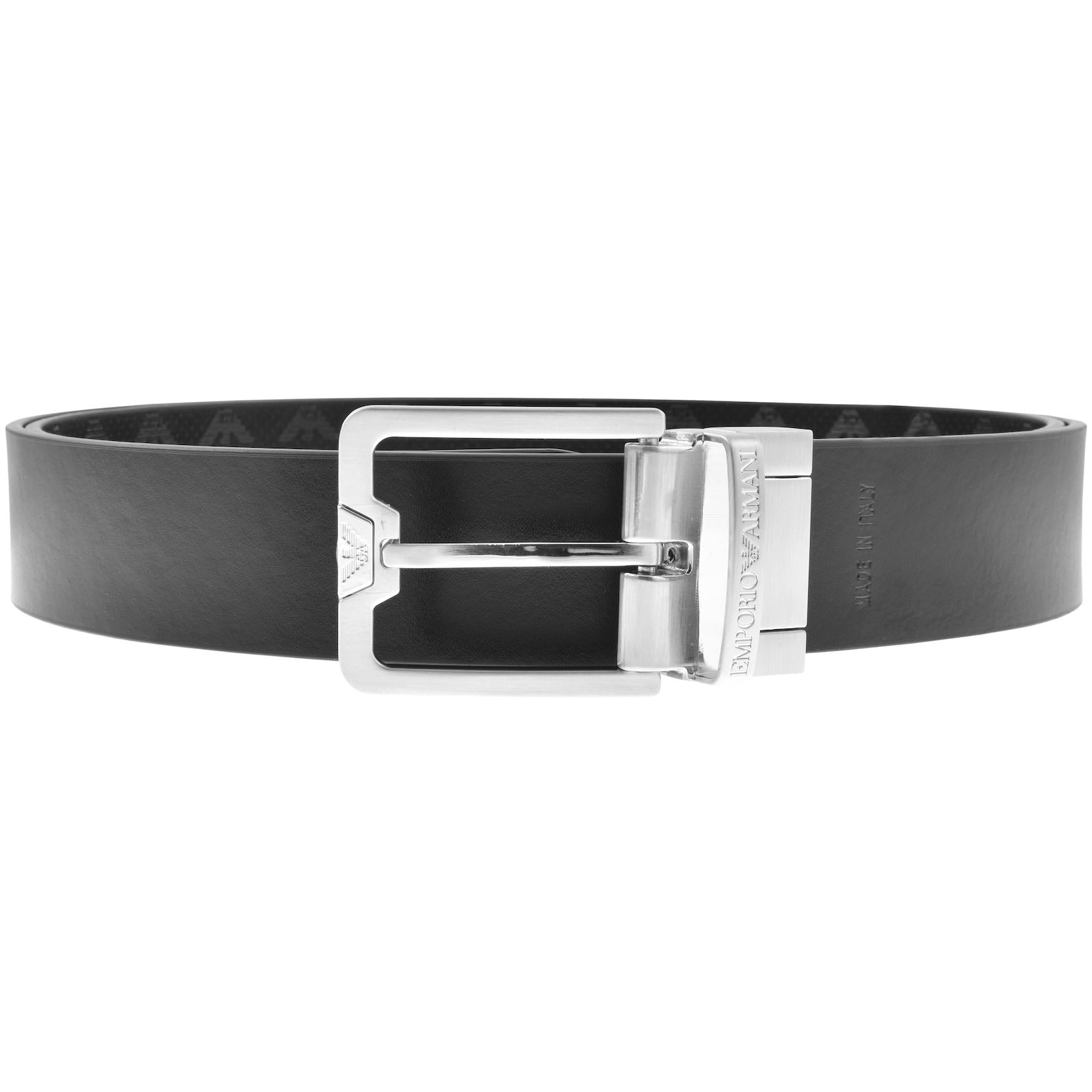 Emporio Armani Reversible Leather Belt Black Mainline Menswear
