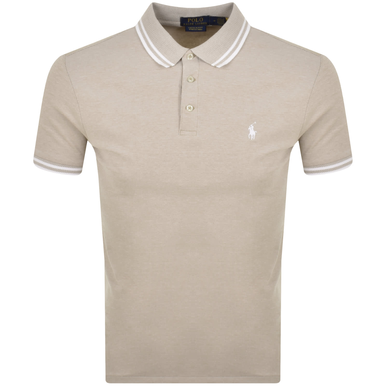 Ralph Lauren Classic Slim Fit Polo T Shirt Beige