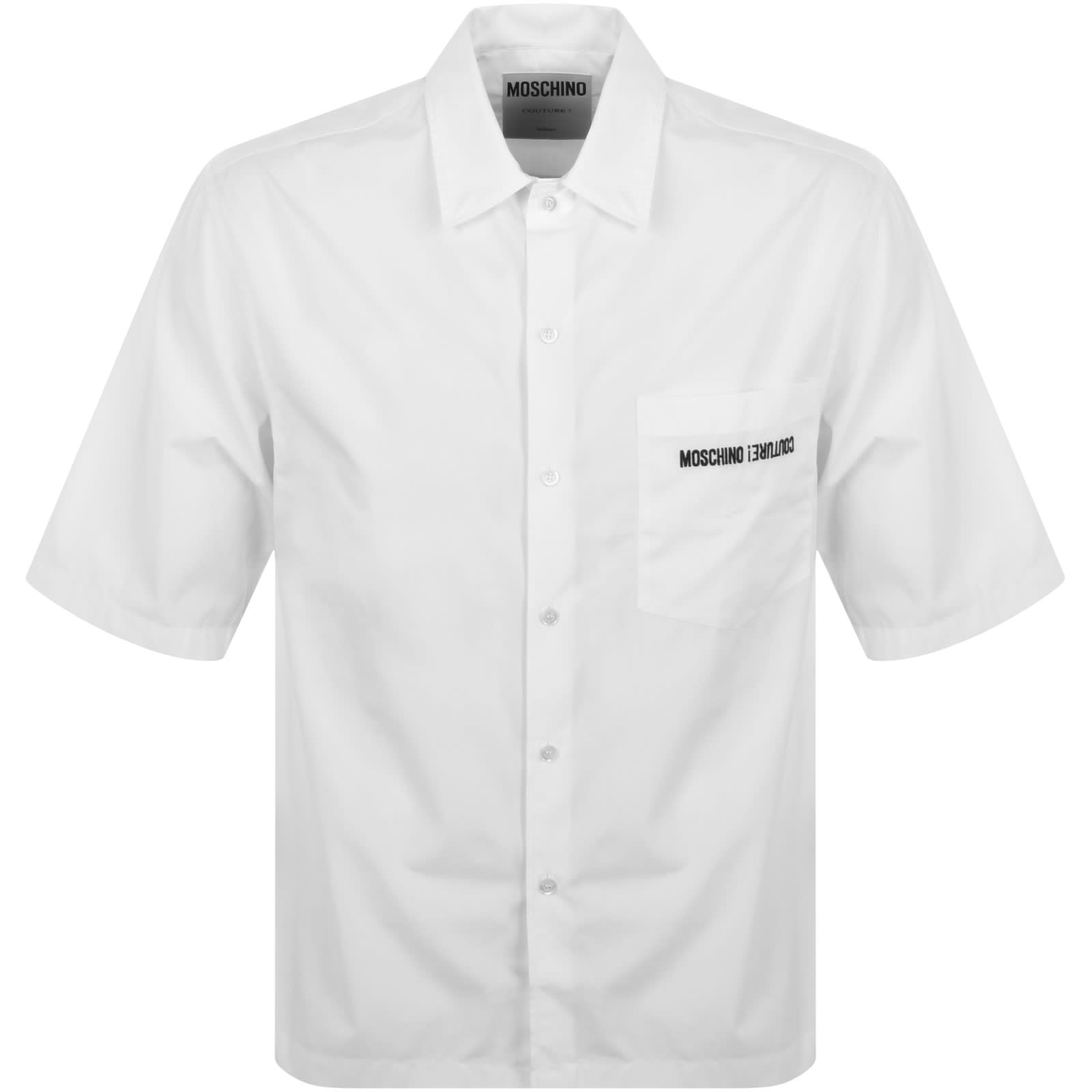 Moschino Short Sleeve Poplin Shirt White