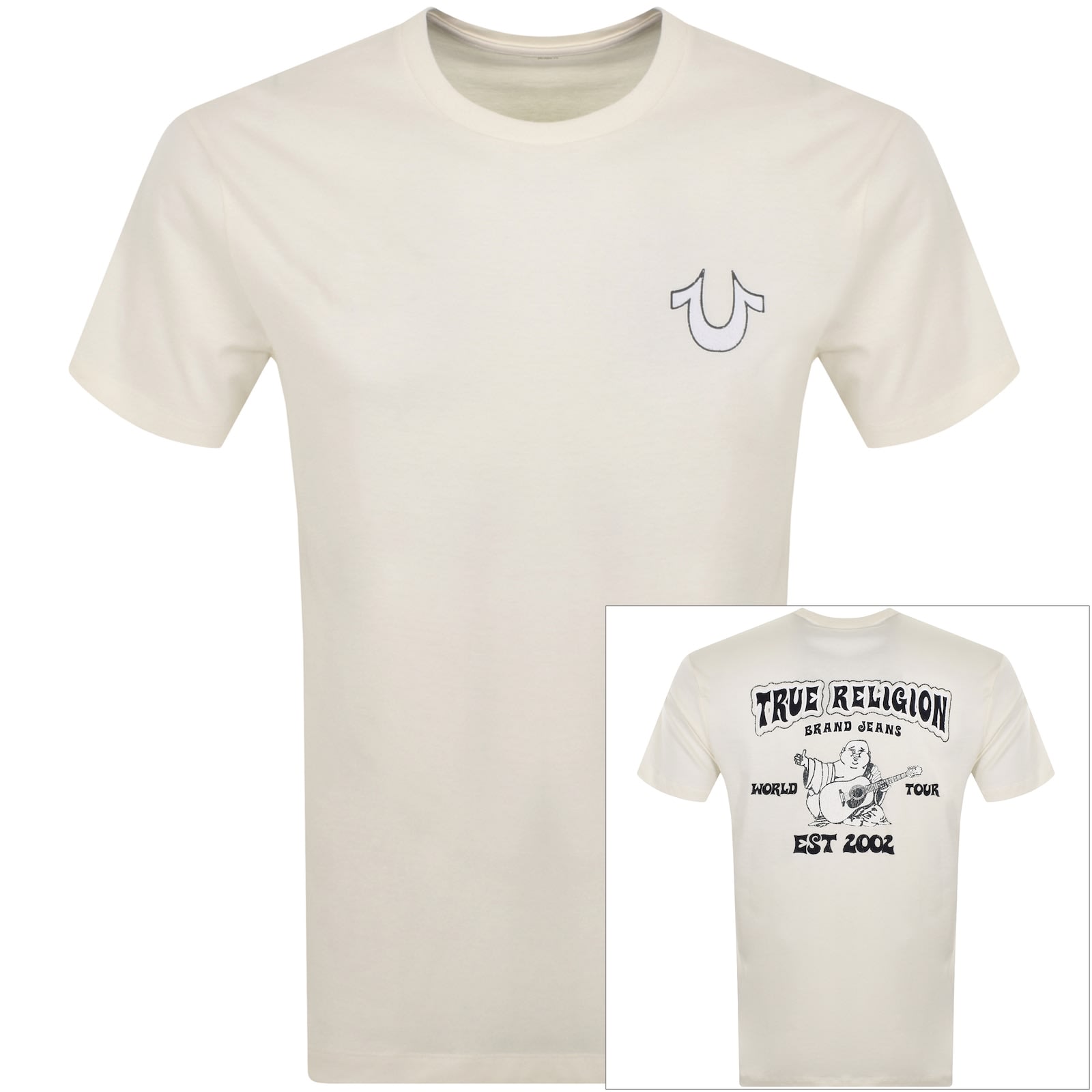 True Religion Vintage Flock T Shirt Off White male Large