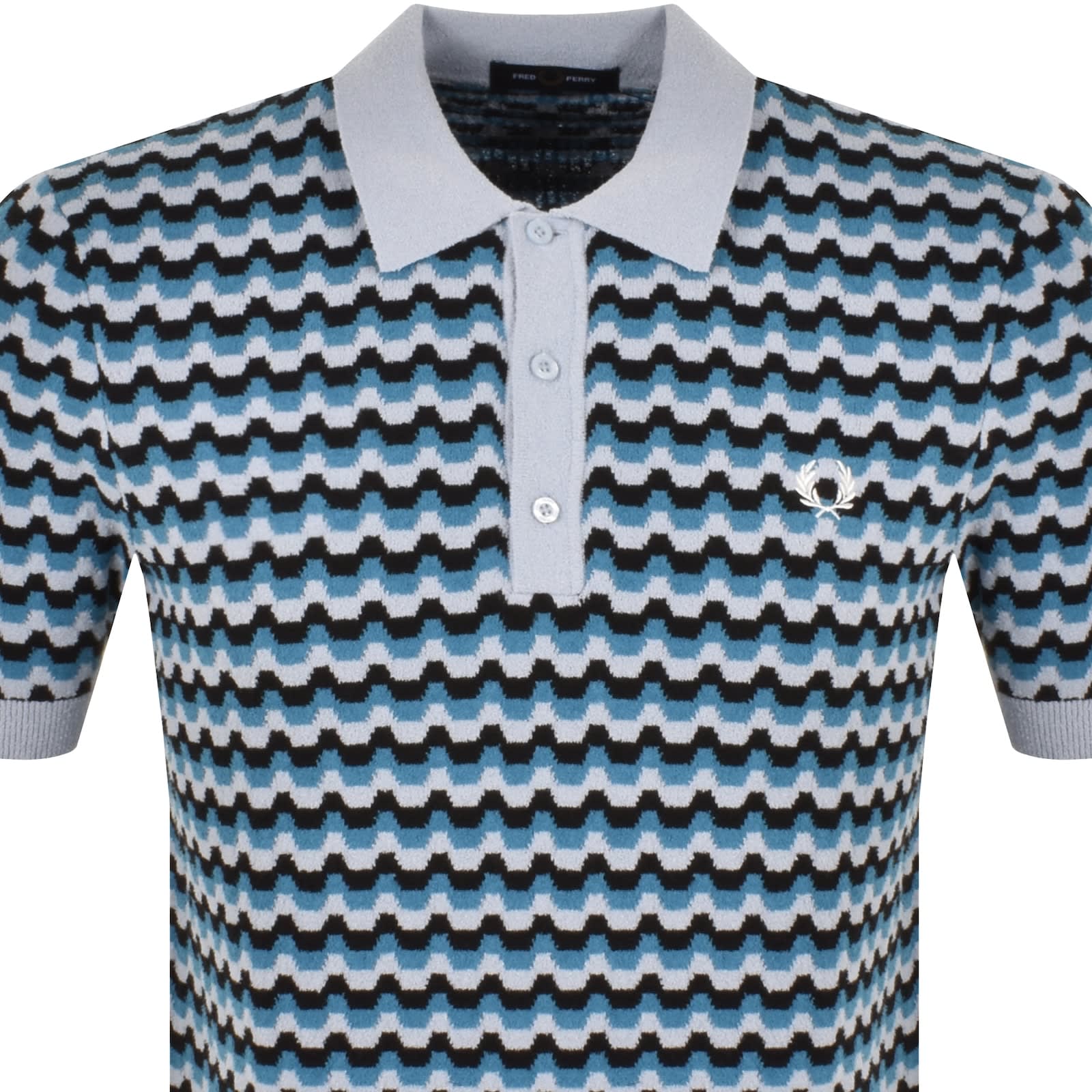 Fred Perry Knitted Polo T Shirt BlueFred Perry Knitted Polo T Shirt Blue Male XX Large