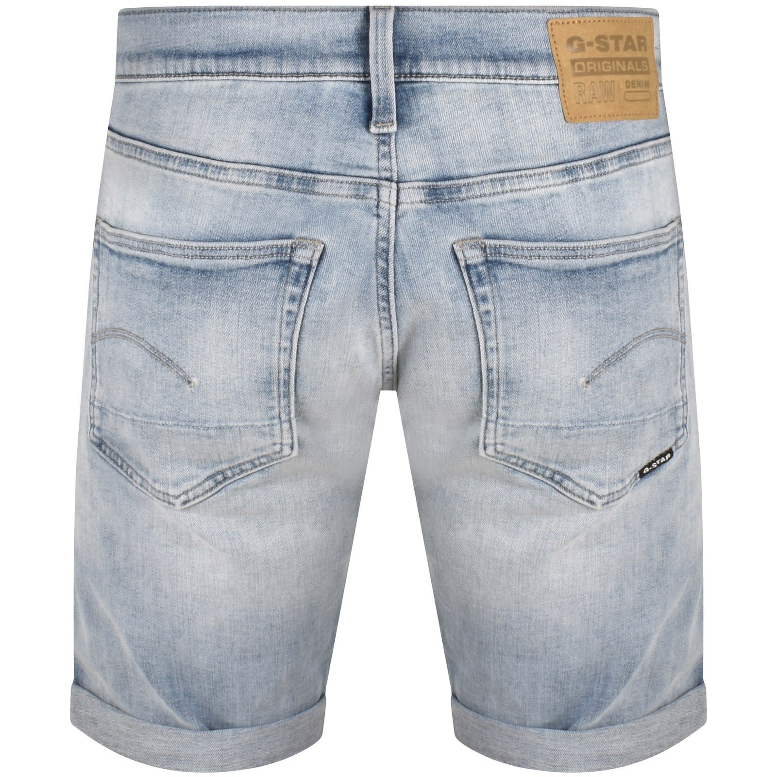 G Star Raw 3301 Slim Shorts Light Wash Blue