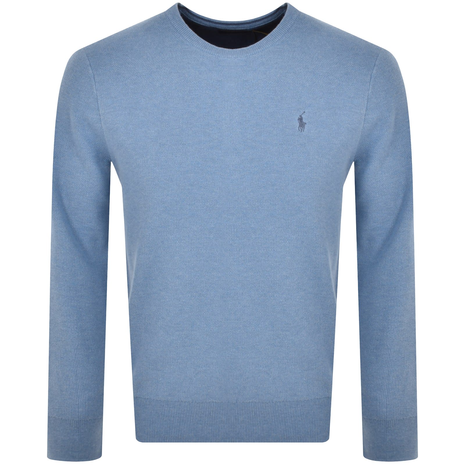 Ralph Lauren Crew Neck Knit Jumper Blue Mainline Menswear